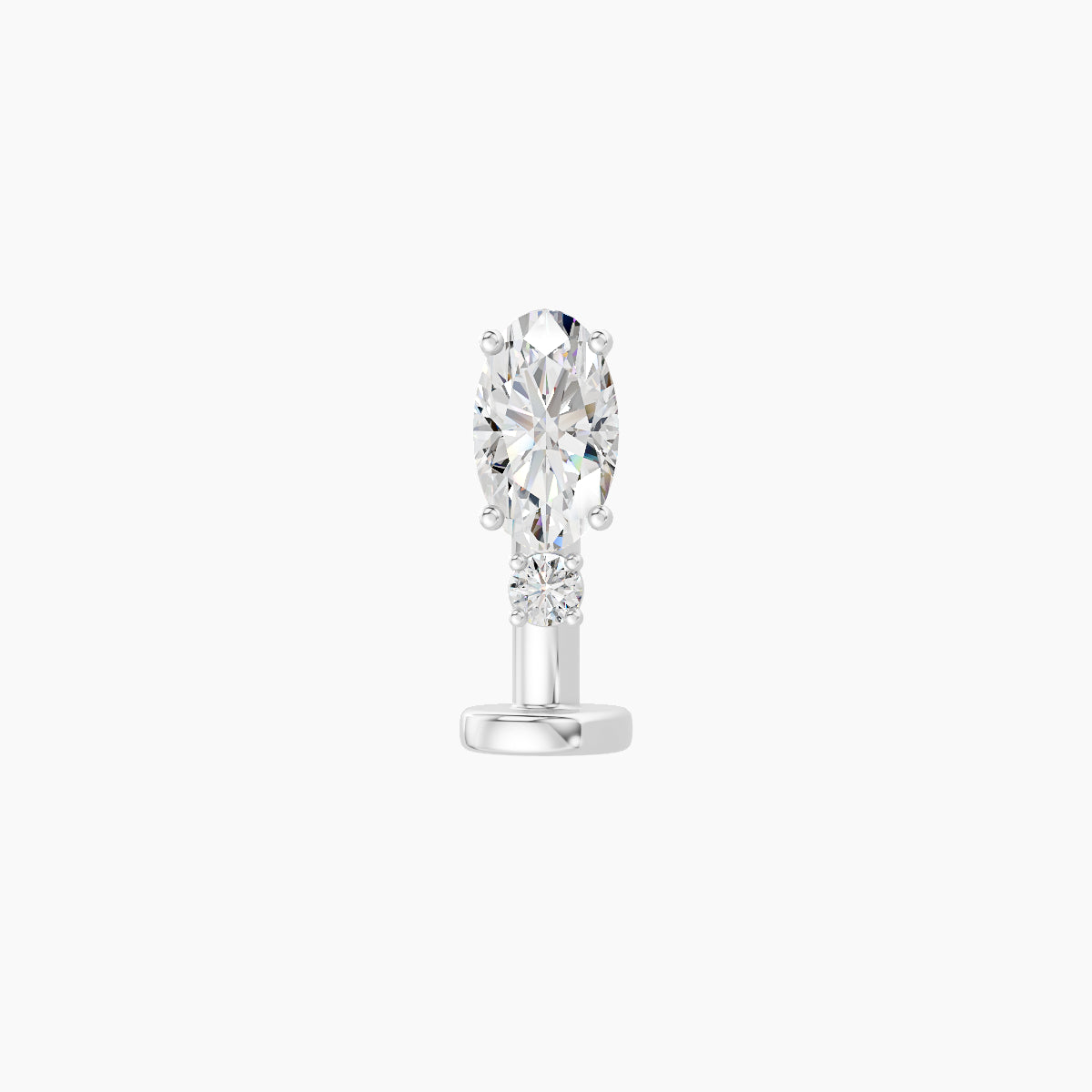 Kali | 18k White Gold 6.5 mm 8 mm Diamond Floating Navel Piercing