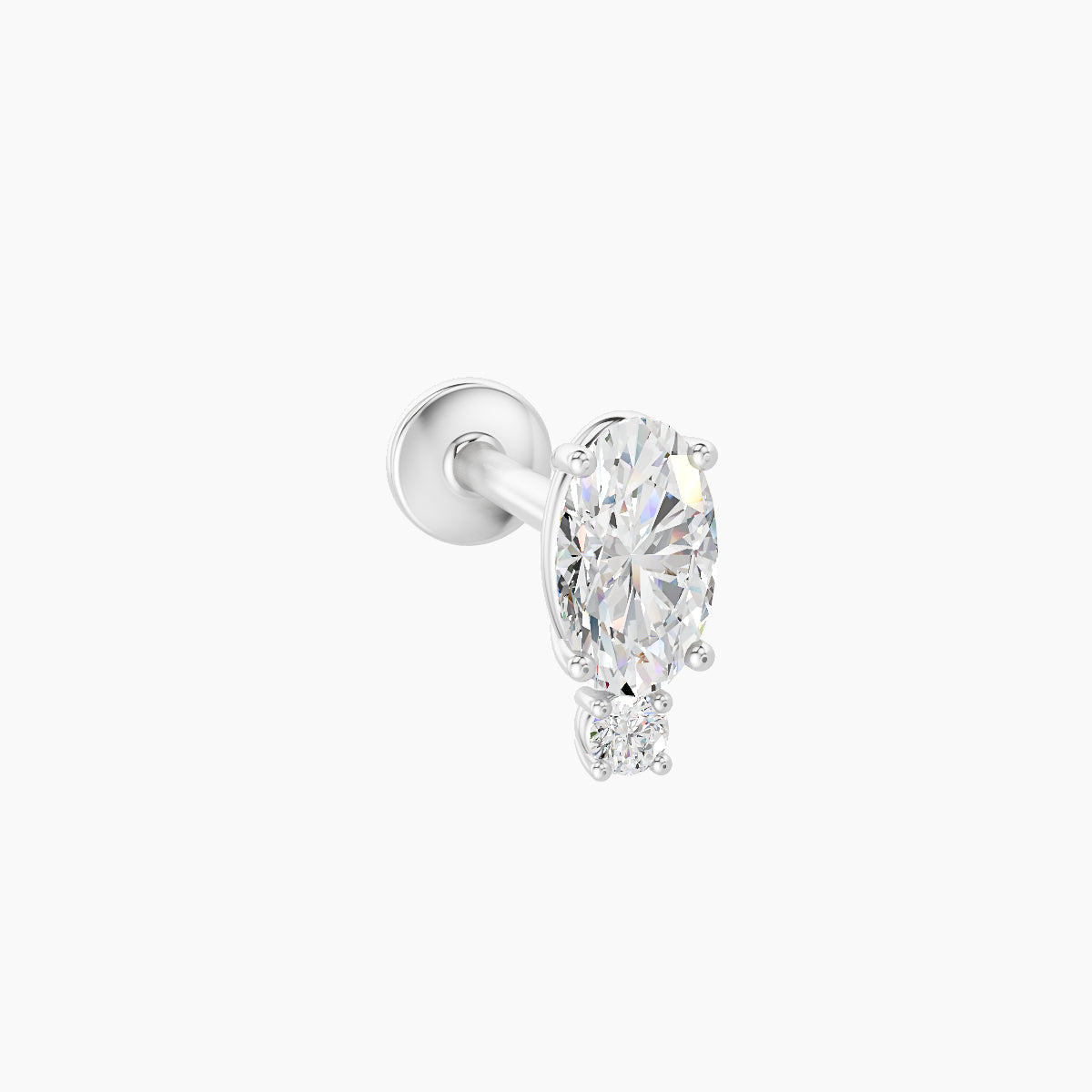 Kali | 18k White Gold 6.5 mm 8 mm Diamond Piercing