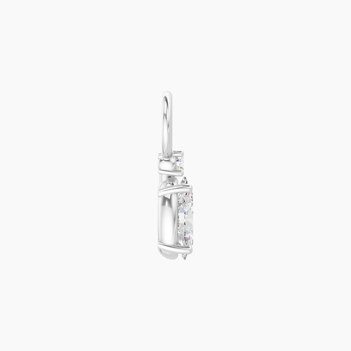 Kali | 18k White Gold 6.5 mm Diamond Charm