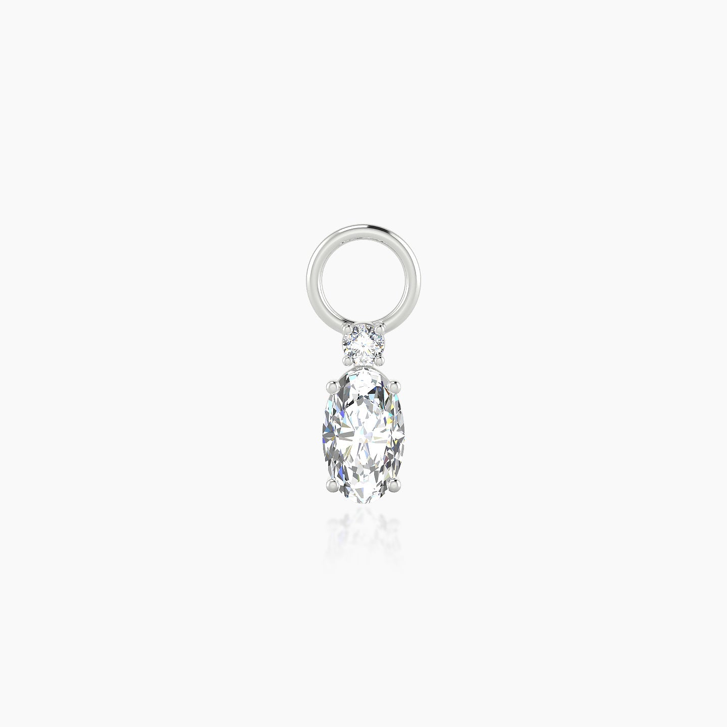 Kali | 18k White Gold 6.5 mm Diamond Charm