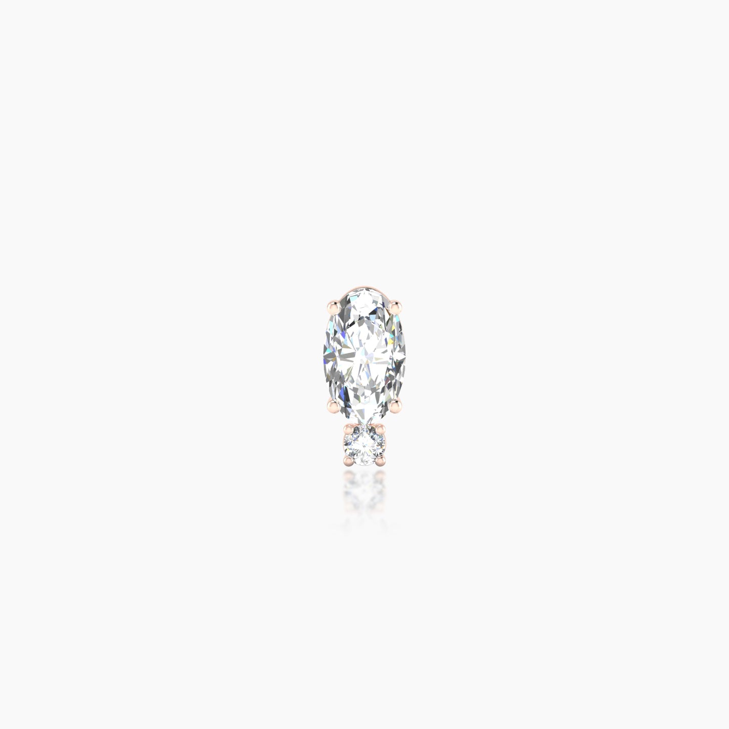 Kali | 18k Rose Gold 6.5 mm Diamond Earring