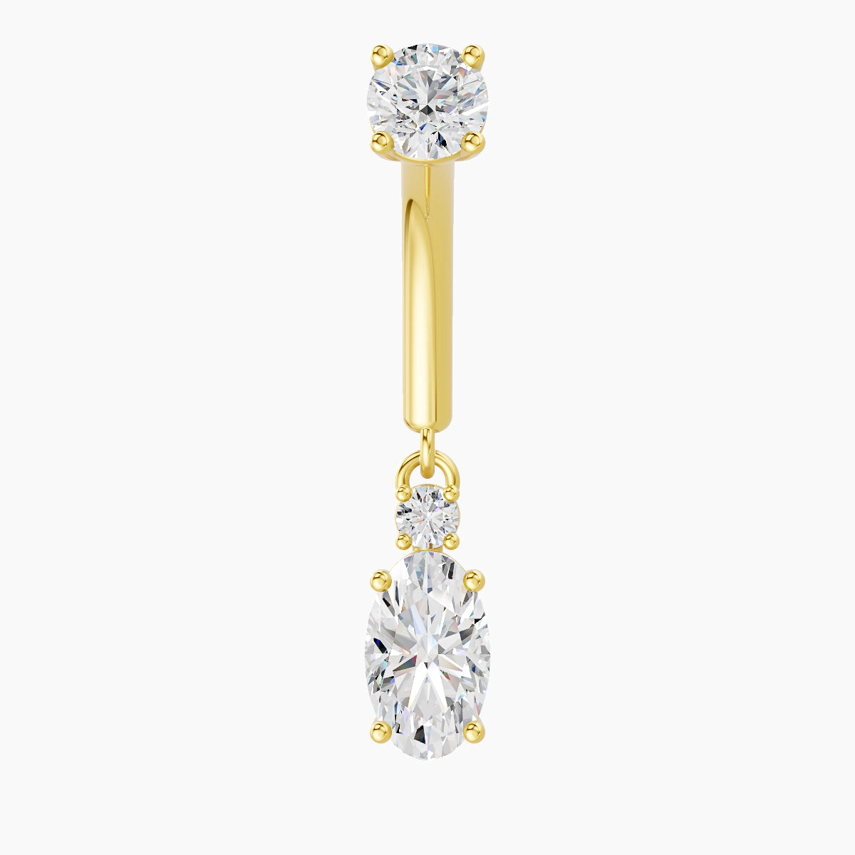 Kali | 18k Yellow Gold 8 mm Diamond Rook Piercing