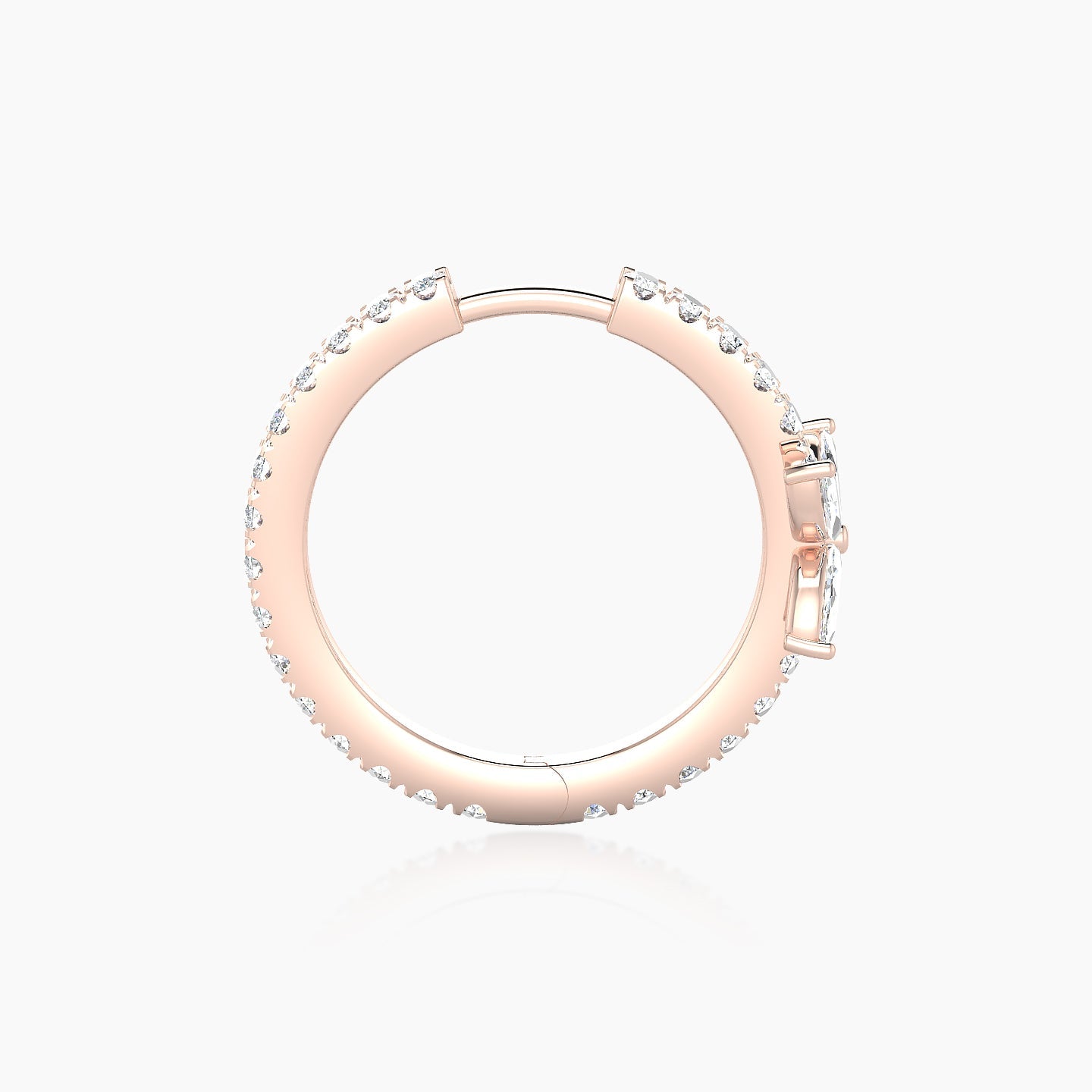 Kane | 18k Rose Gold 11 mm Flower Diamond Hoop Piercing