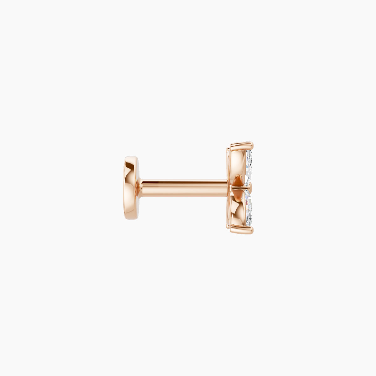 Kane | 18k Rose Gold 5 mm 5 mm Flower Diamond Piercing