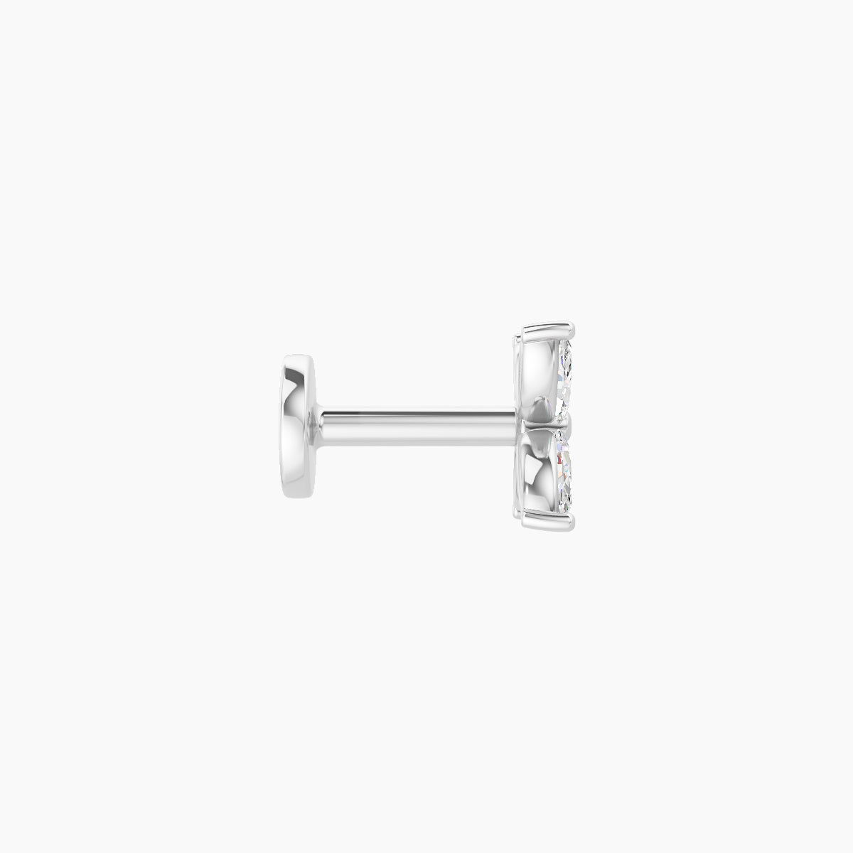 Kane | 18k White Gold 5 mm 5 mm Flower Diamond Piercing