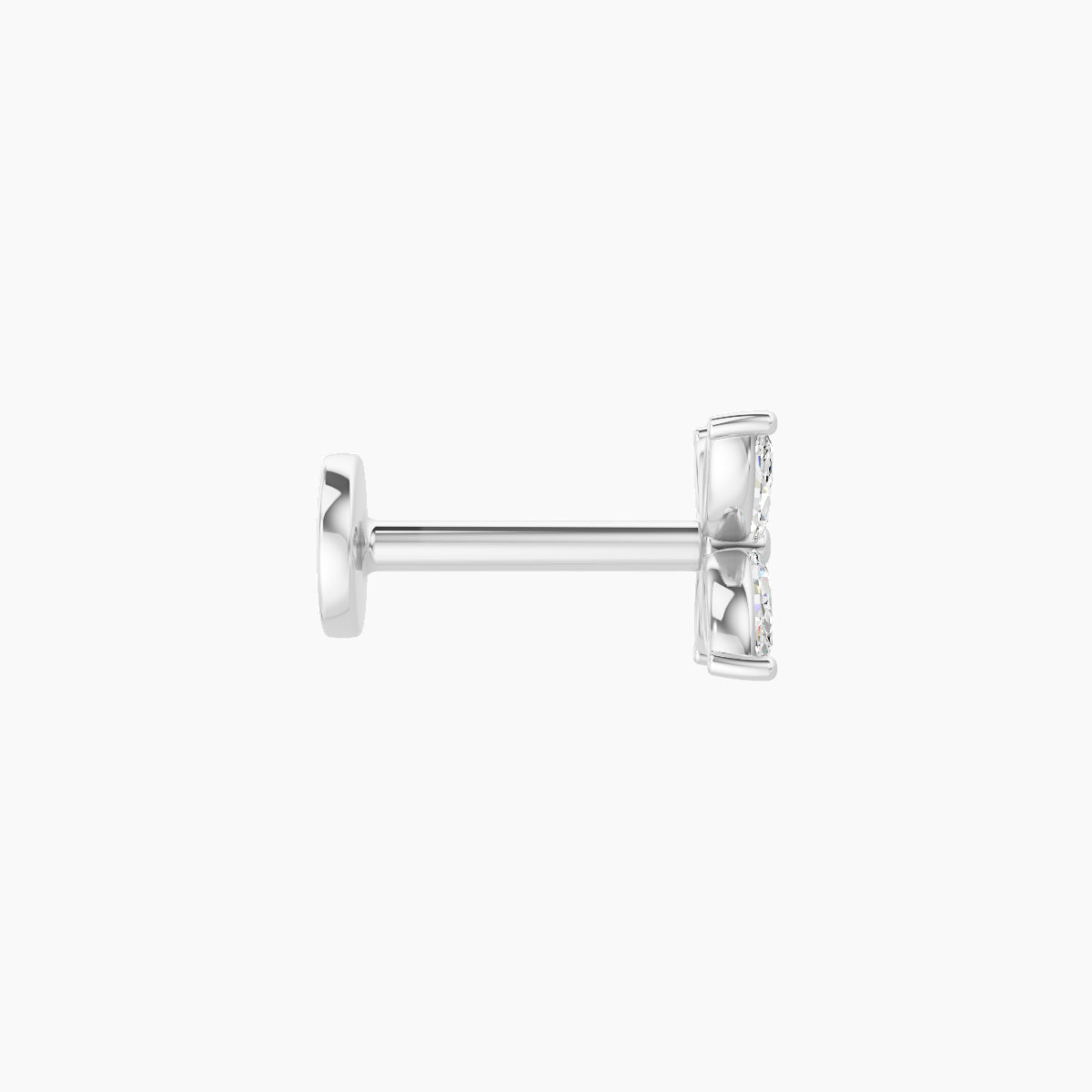 Kane | 18k White Gold 5 mm 6.5 mm Flower Diamond Piercing