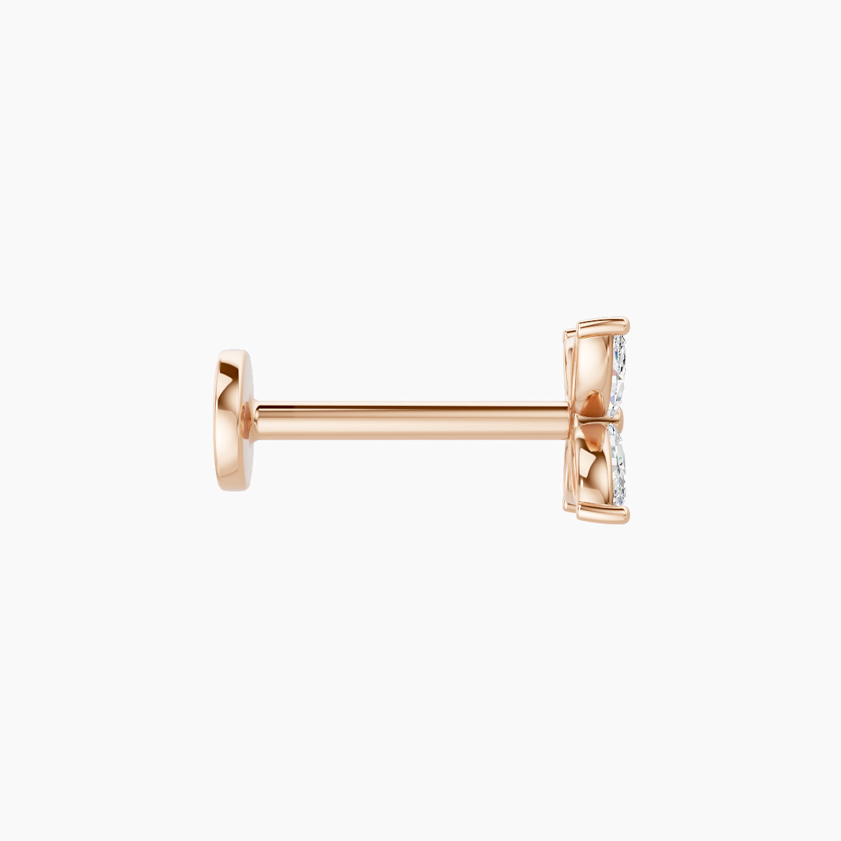 Kane | 18k Rose Gold 5 mm 8 mm Flower Diamond Piercing