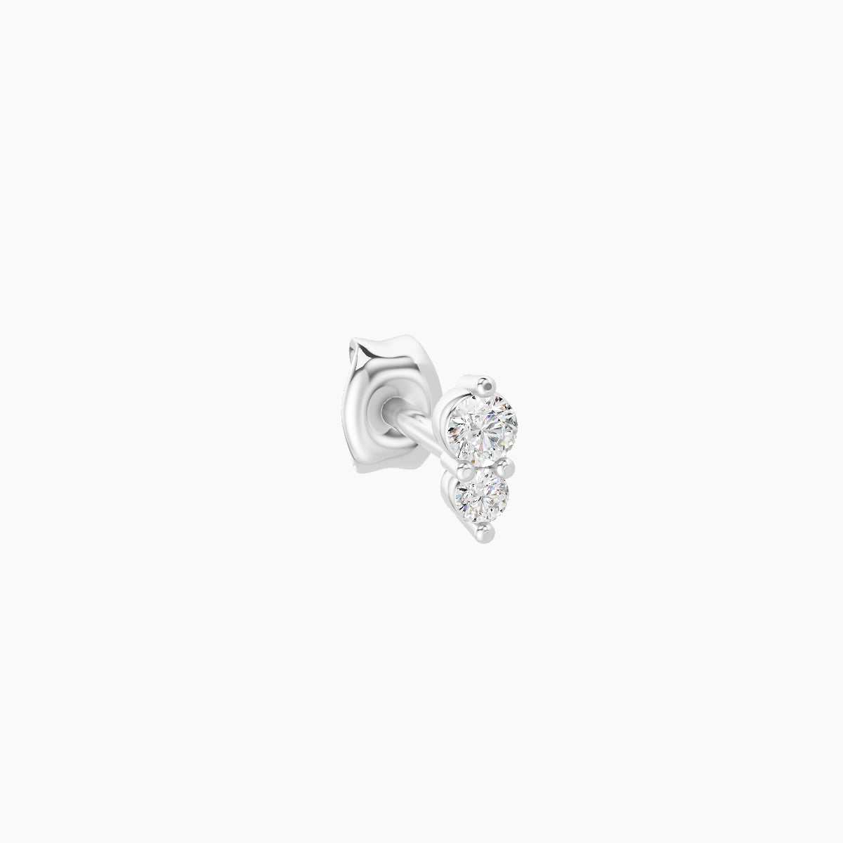 Laetitia | 18k White Gold 4 mm Diamond Earring