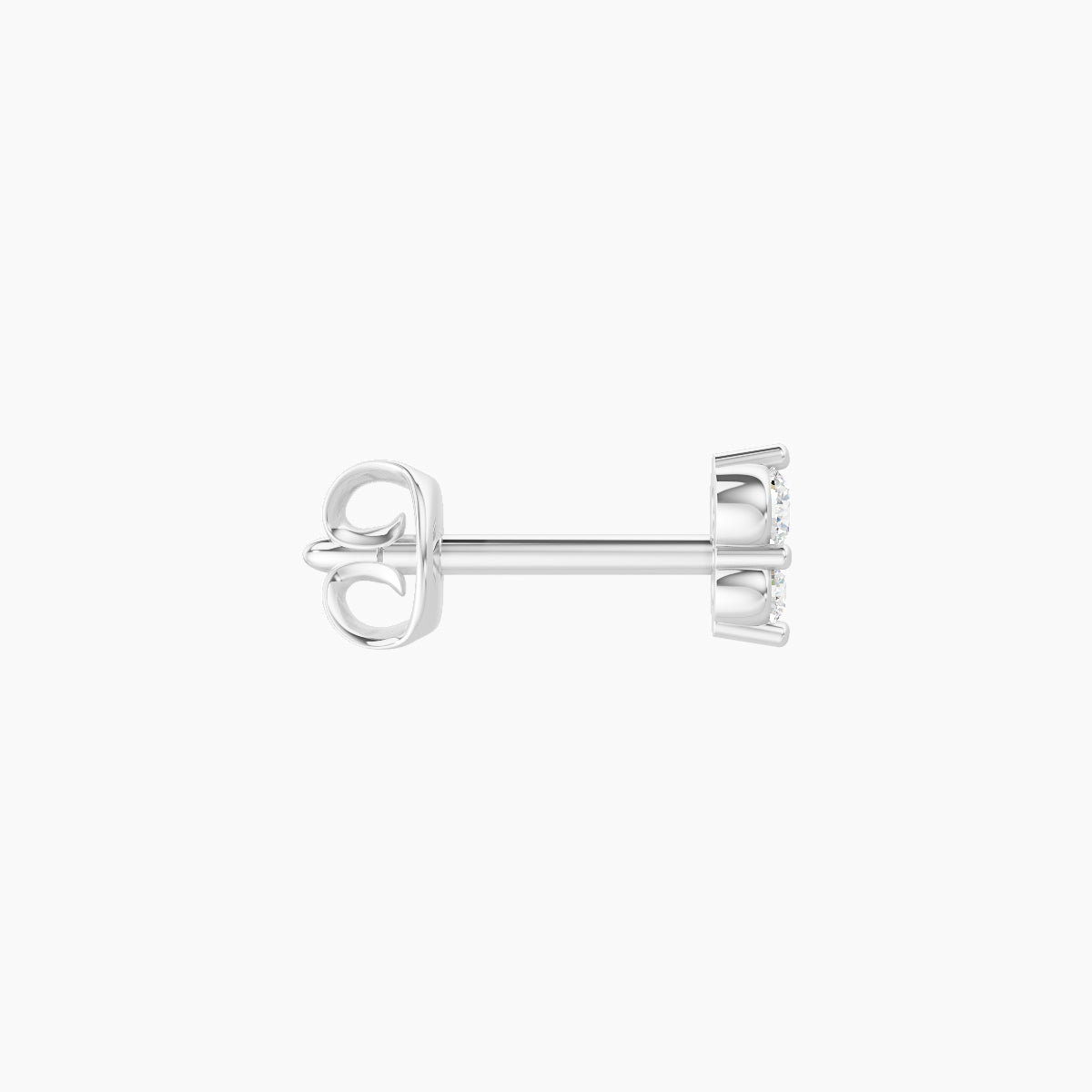 Laetitia | 18k White Gold 4 mm Diamond Earring