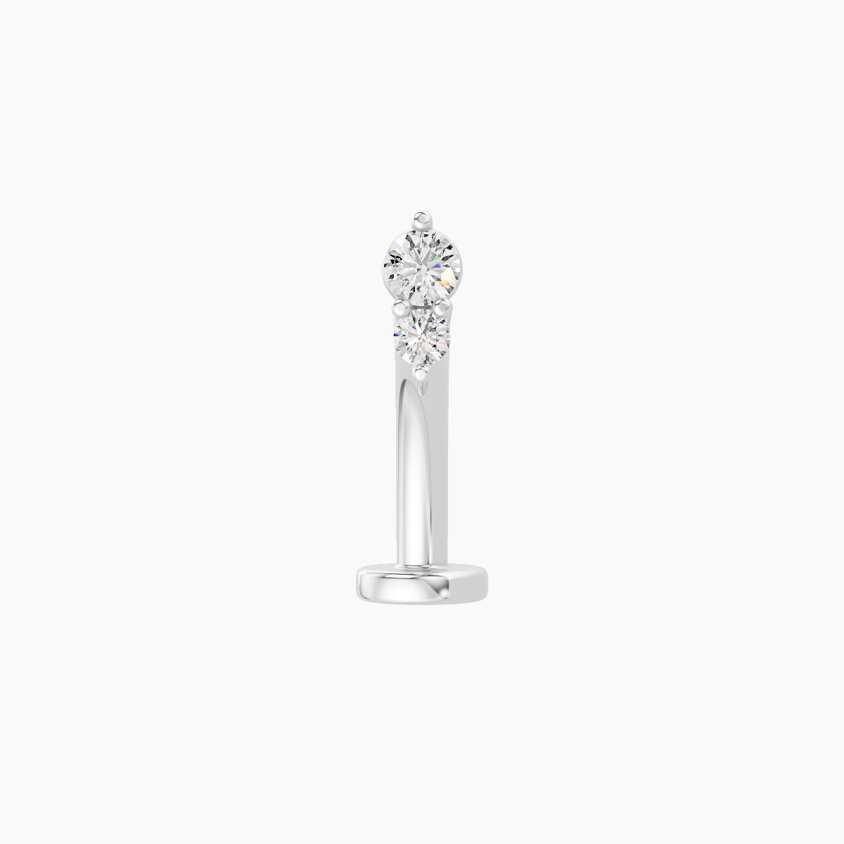 Laetitia | 18k White Gold 4.5 mm 10 mm Diamond Floating Navel Piercing
