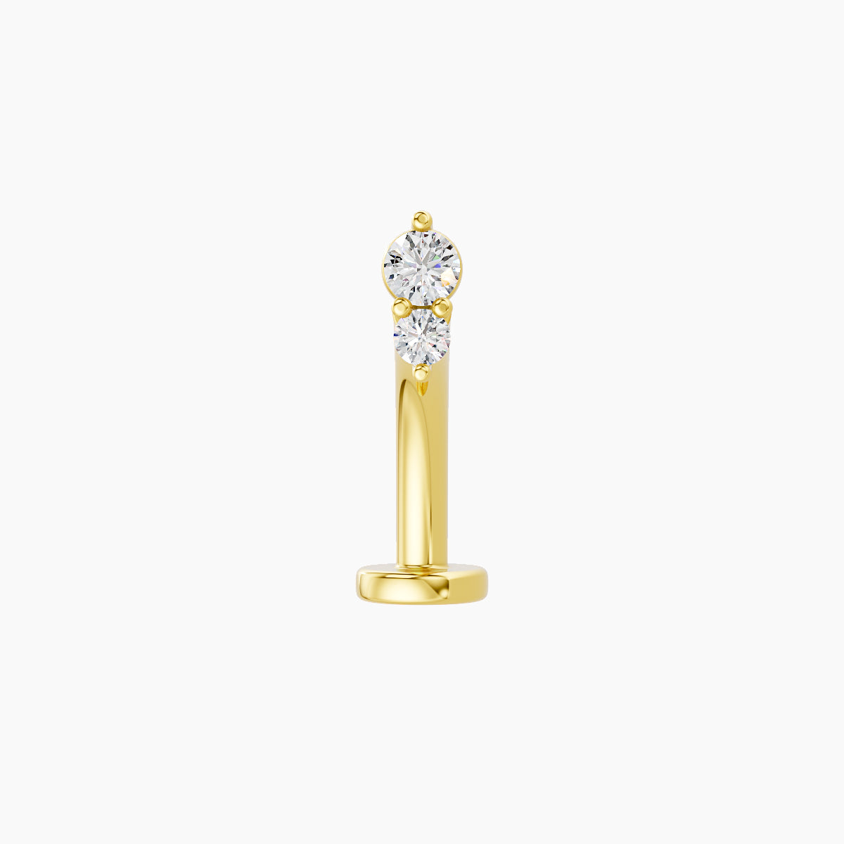 Laetitia | 18k Yellow Gold 4.5 mm 10 mm Diamond Floating Navel Piercing