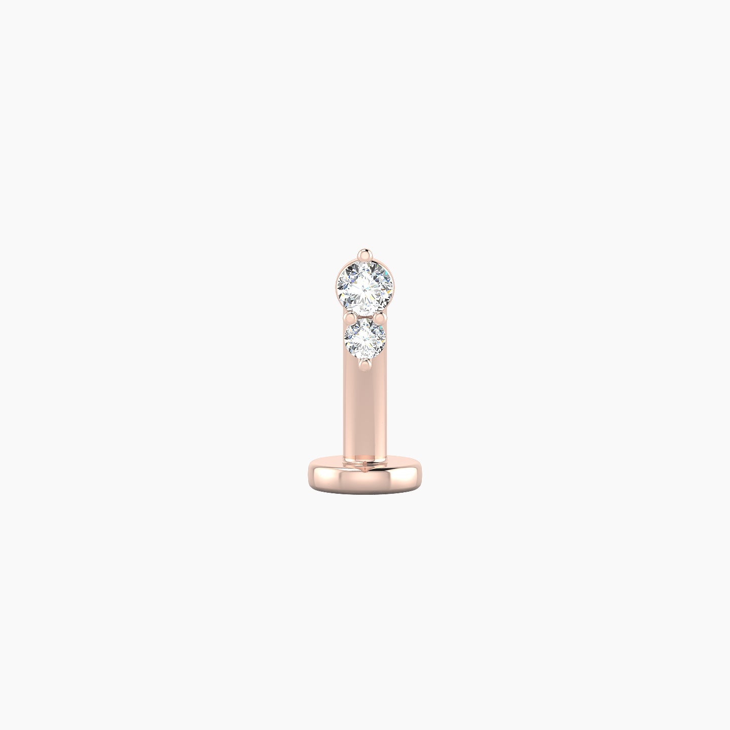Laetitia | 18k Rose Gold 4.5 mm 10 mm Diamond Floating Navel Piercing