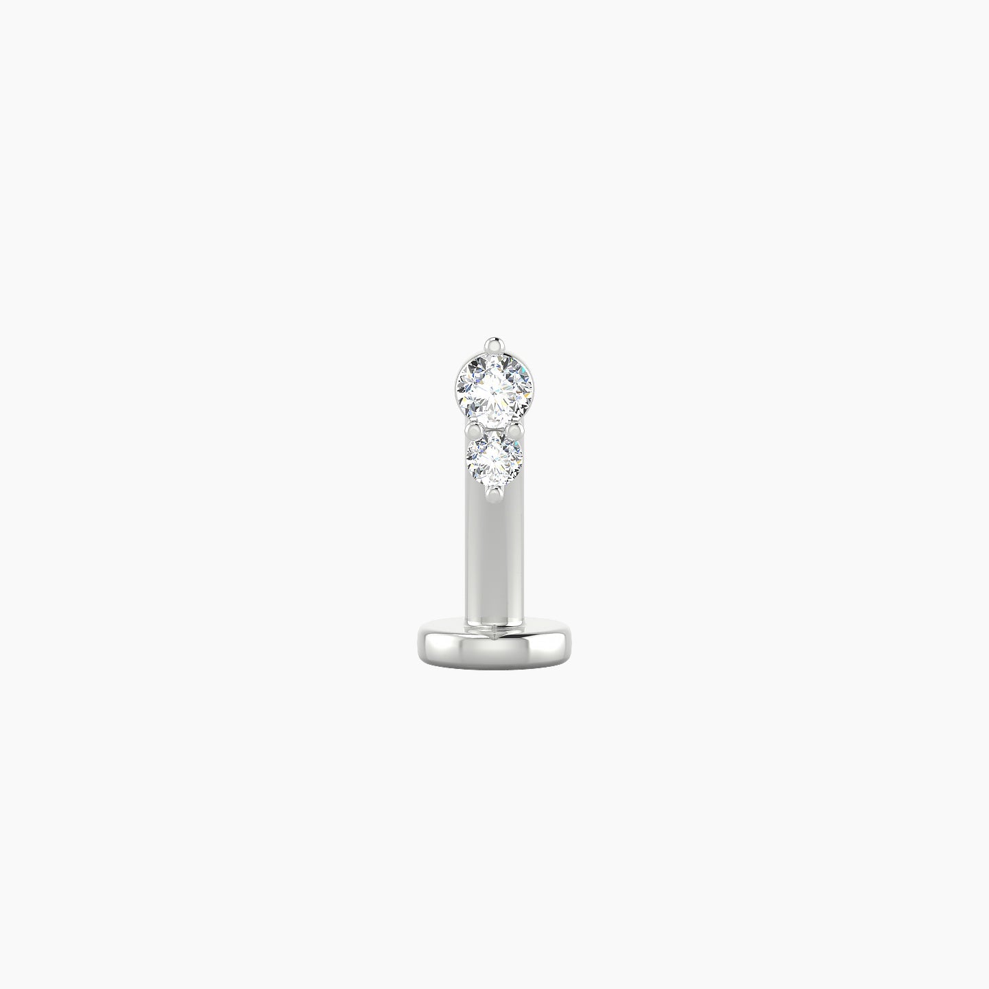Laetitia | 18k White Gold 4.5 mm 10 mm Diamond Floating Navel Piercing