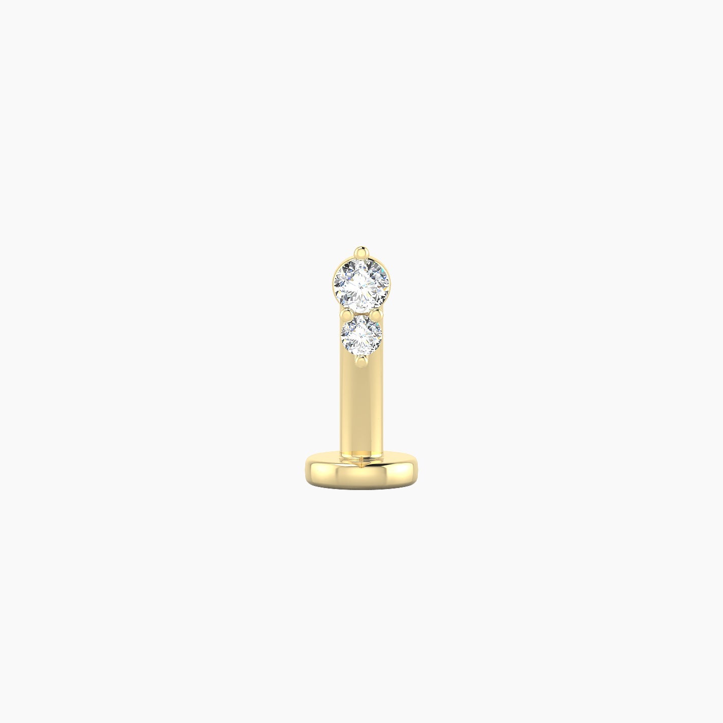 Laetitia | 18k Yellow Gold 4.5 mm 10 mm Diamond Floating Navel Piercing