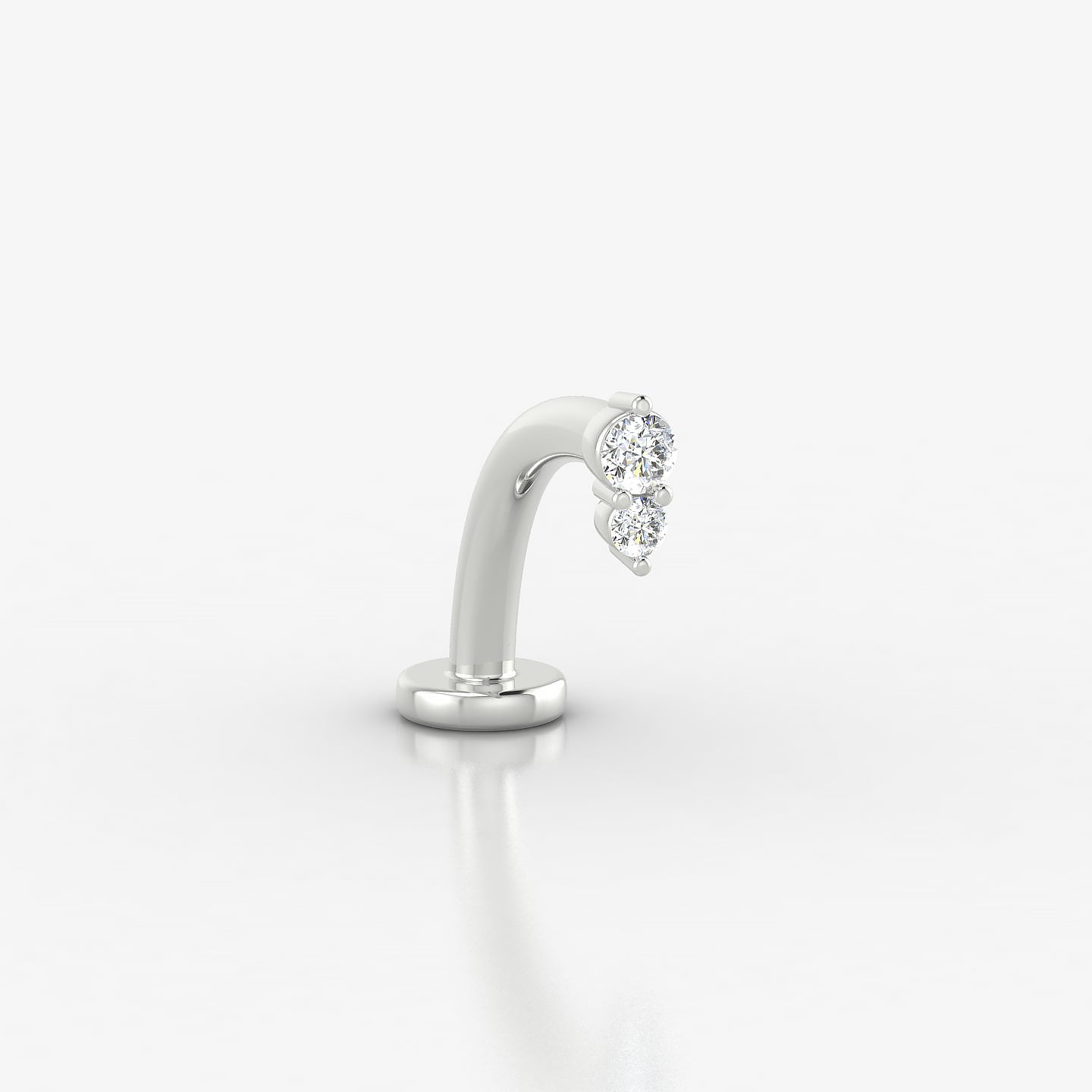 Laetitia | 18k White Gold 4.5 mm 10 mm Diamond Floating Navel Piercing