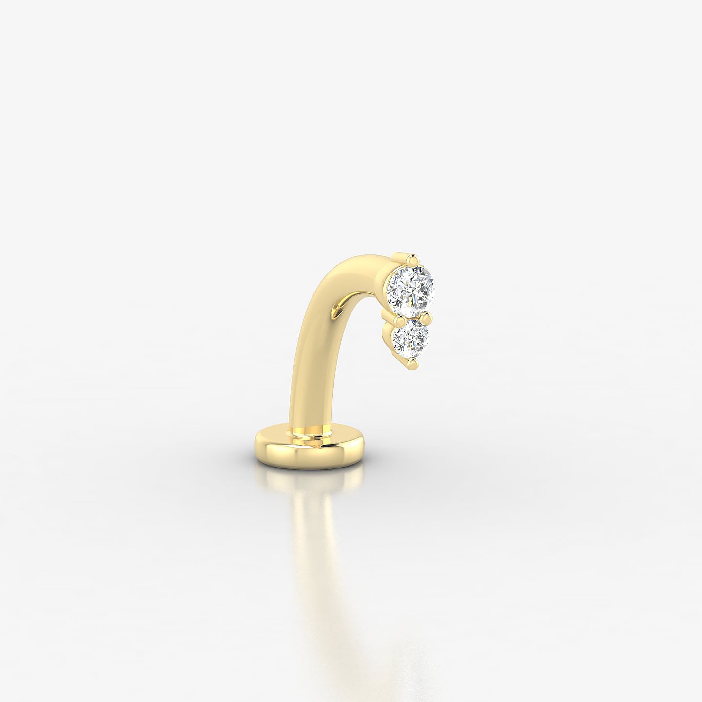 Laetitia | 18k Yellow Gold 4.5 mm 10 mm Diamond Floating Navel Piercing