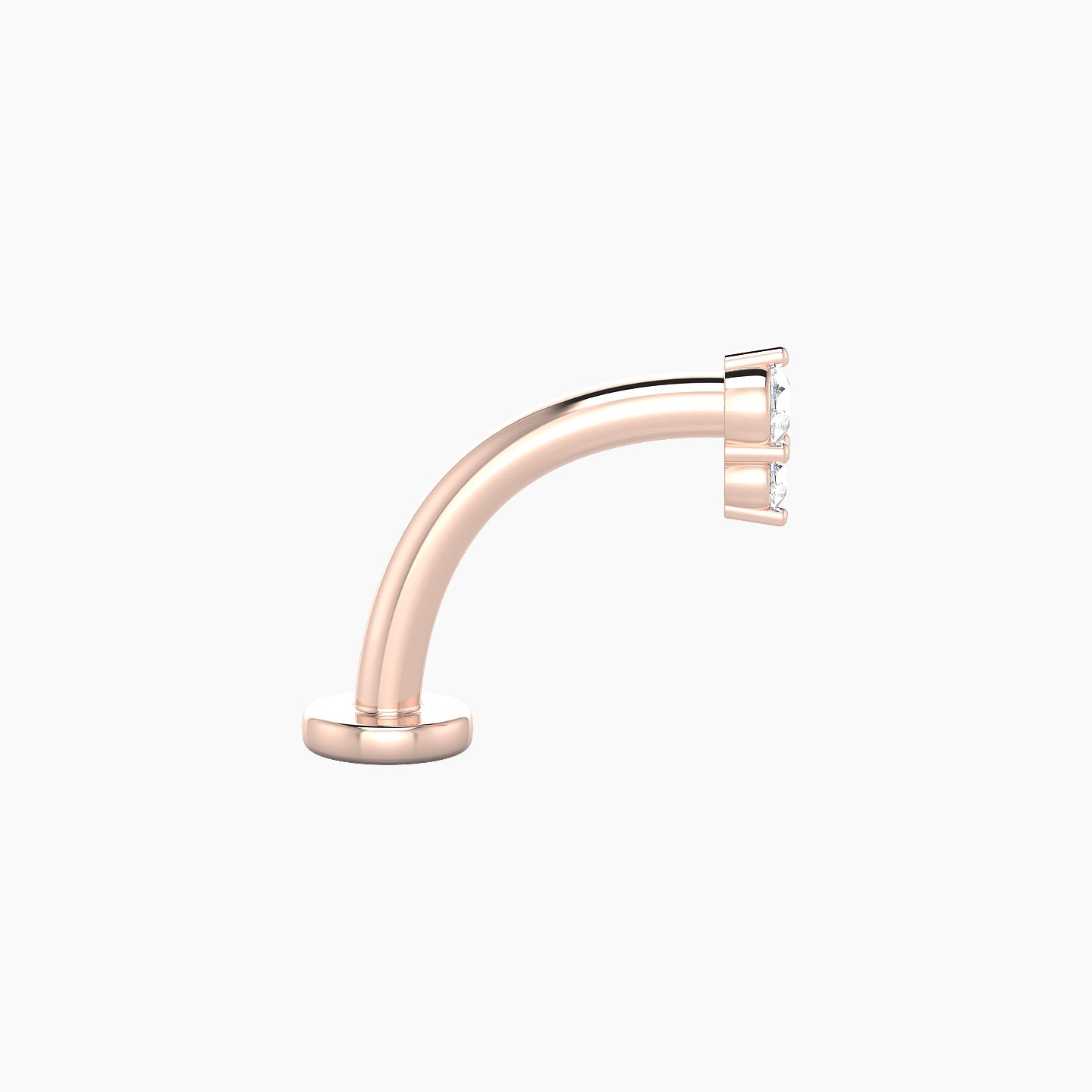 Laetitia | 18k Rose Gold 4.5 mm 10 mm Diamond Floating Navel Piercing