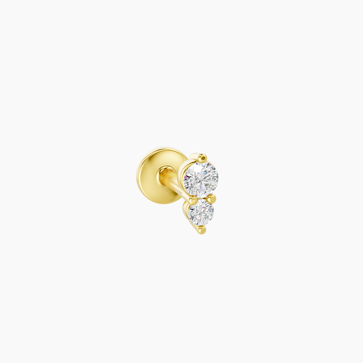 Laetitia | 18k Yellow Gold 4.5 mm 5 mm Diamond Nose Piercing