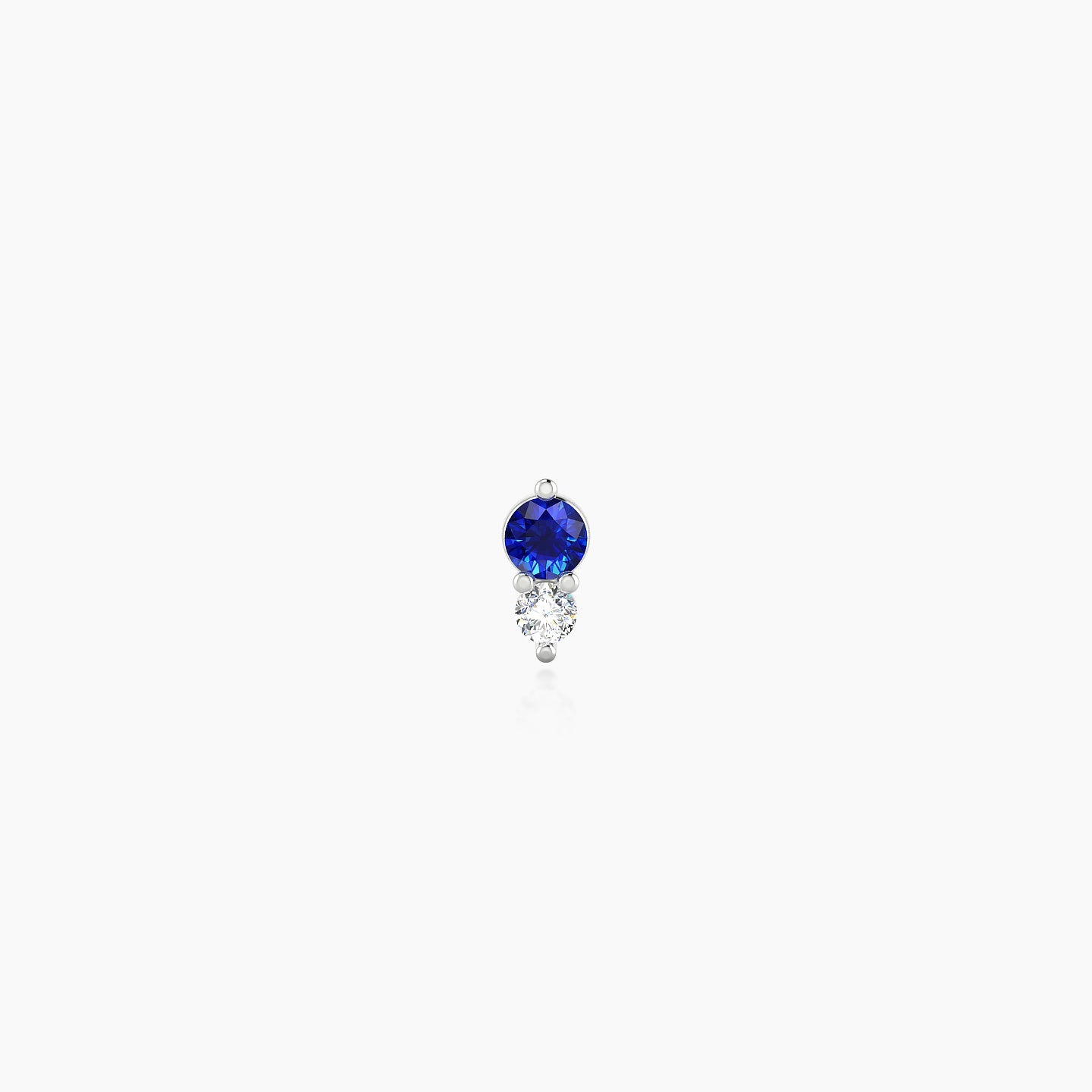 Laetitia | 18k White Gold 5 mm 4.5 mm Sapphire & Diamond Piercing