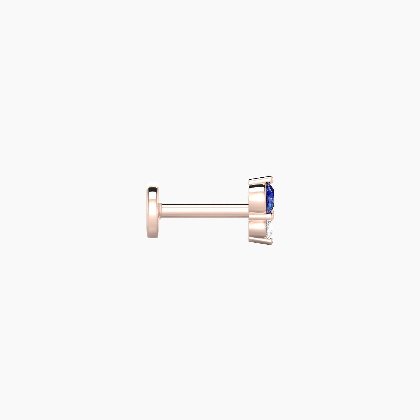 Laetitia | 18k Rose Gold 5 mm 4.5 mm Sapphire & Diamond Piercing