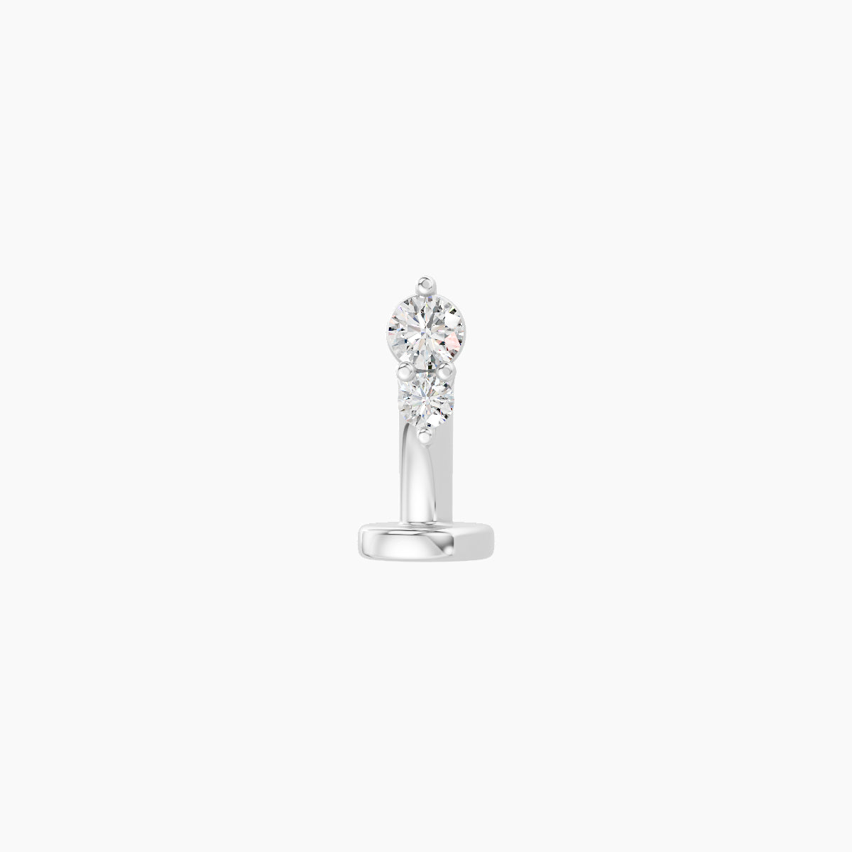 Laetitia | 18k White Gold 4.5 mm 6 mm Diamond Floating Navel Piercing