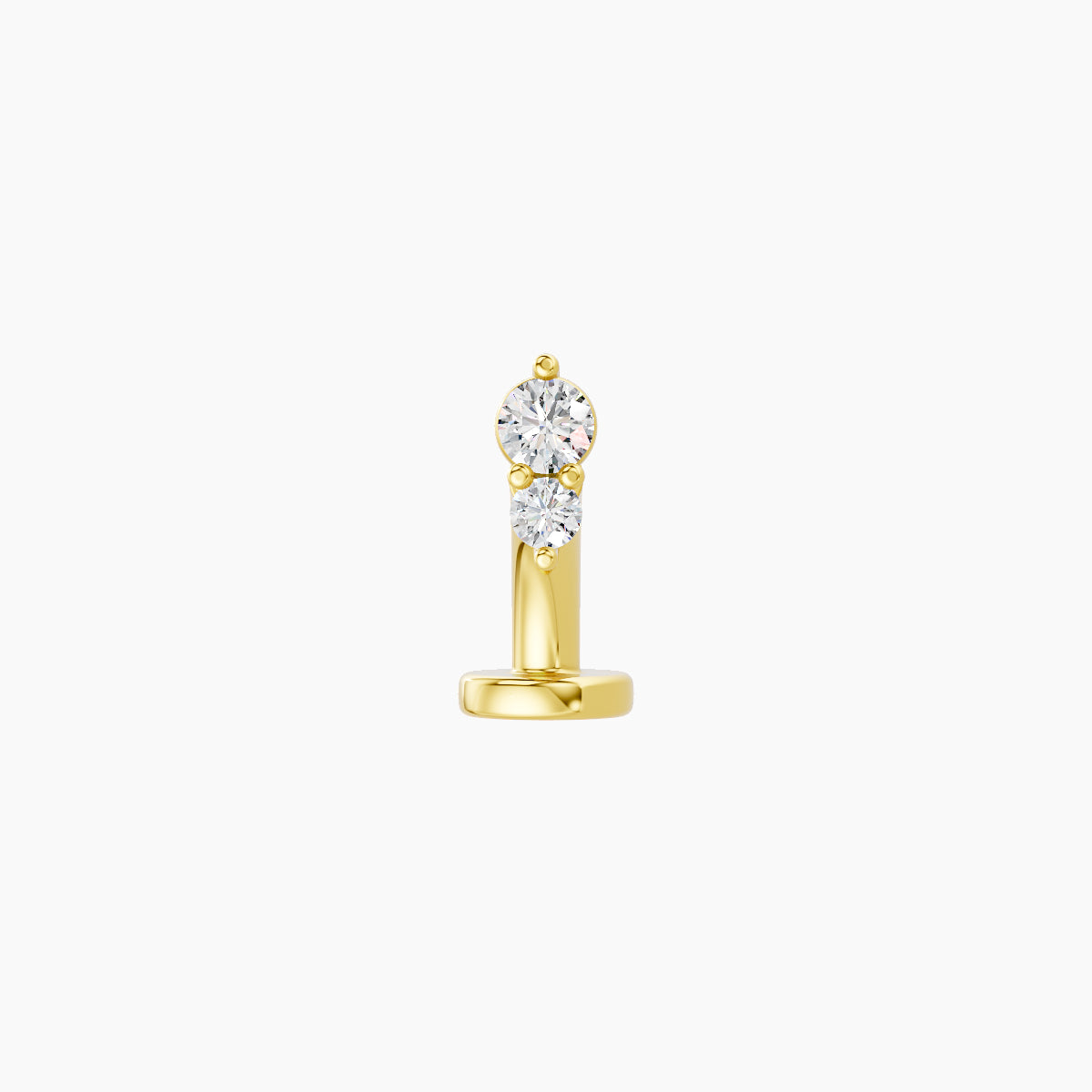 Laetitia | 18k Yellow Gold 4.5 mm 6 mm Diamond Floating Navel Piercing
