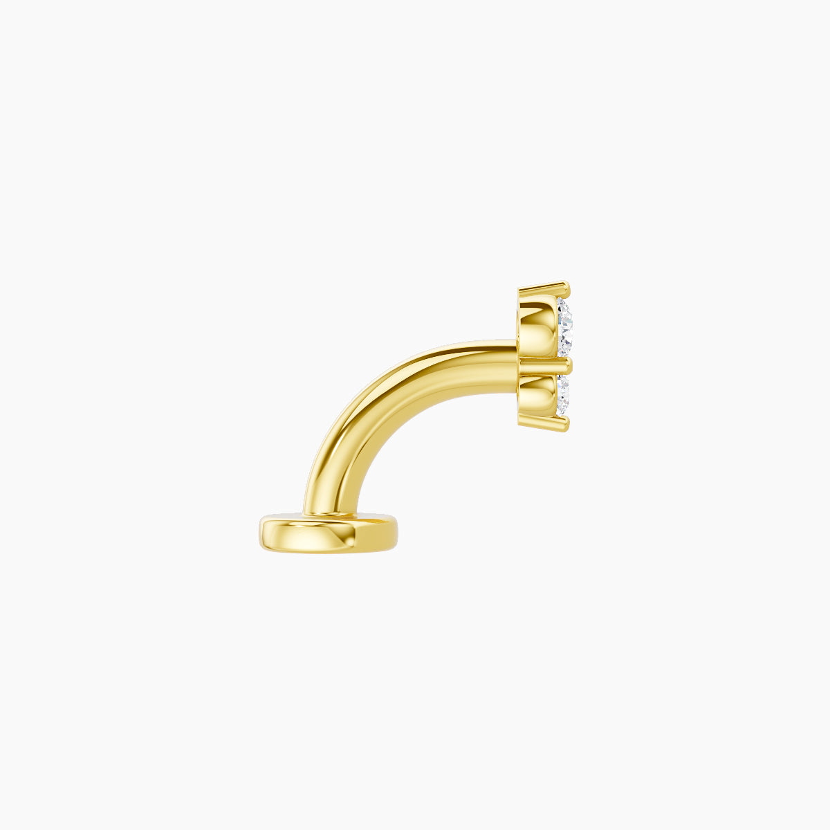 Laetitia | 18k Yellow Gold 4.5 mm 6 mm Diamond Floating Navel Piercing