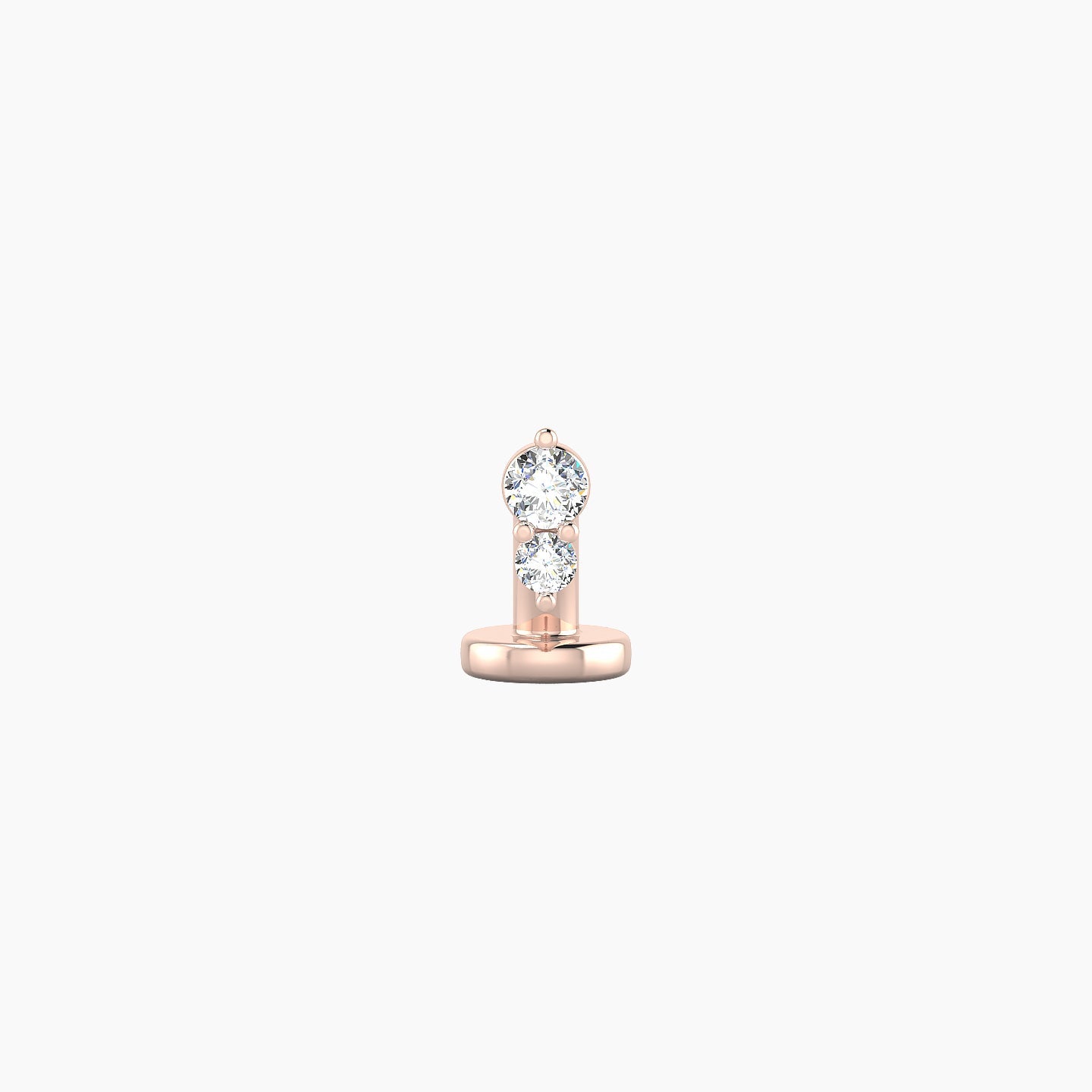 Laetitia | 18k Rose Gold 4.5 mm 6 mm Diamond Floating Navel Piercing