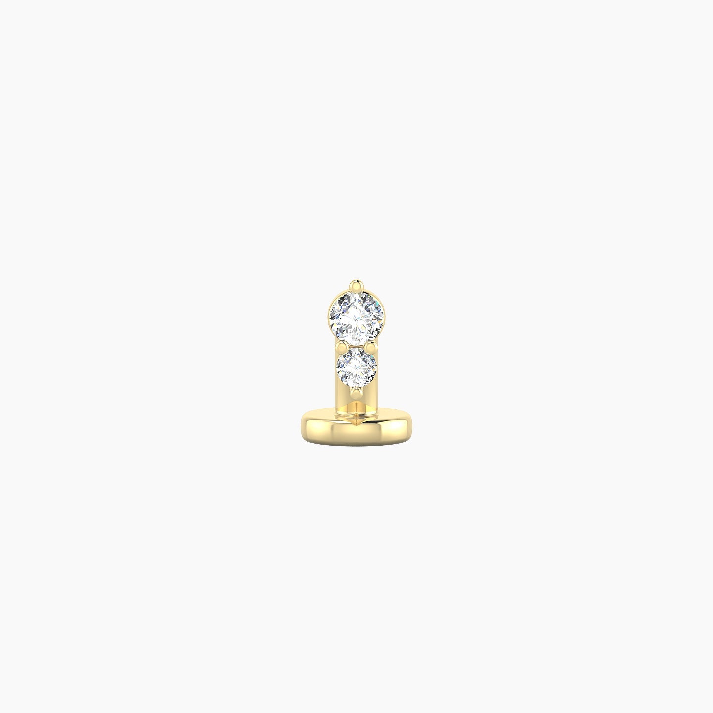 Laetitia | 18k Yellow Gold 4.5 mm 6 mm Diamond Floating Navel Piercing