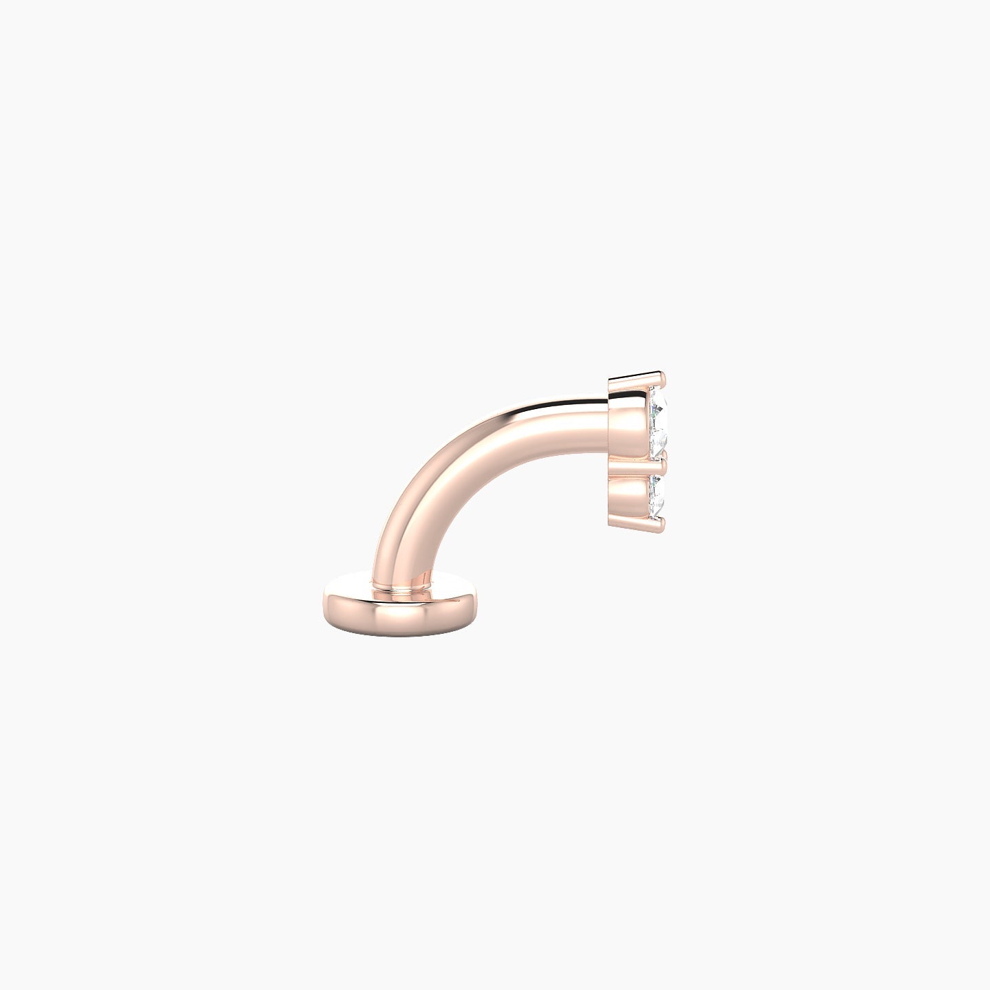 Laetitia | 18k Rose Gold 4.5 mm 6 mm Diamond Floating Navel Piercing