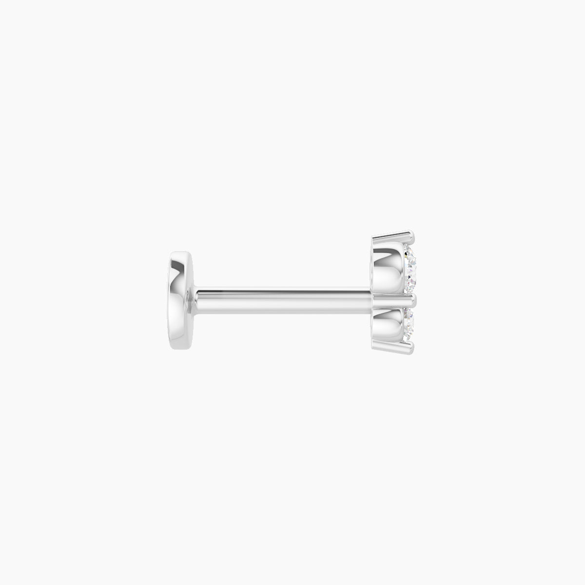 Laetitia | 18k White Gold 4.5 mm 6.5 mm Diamond Nose Piercing