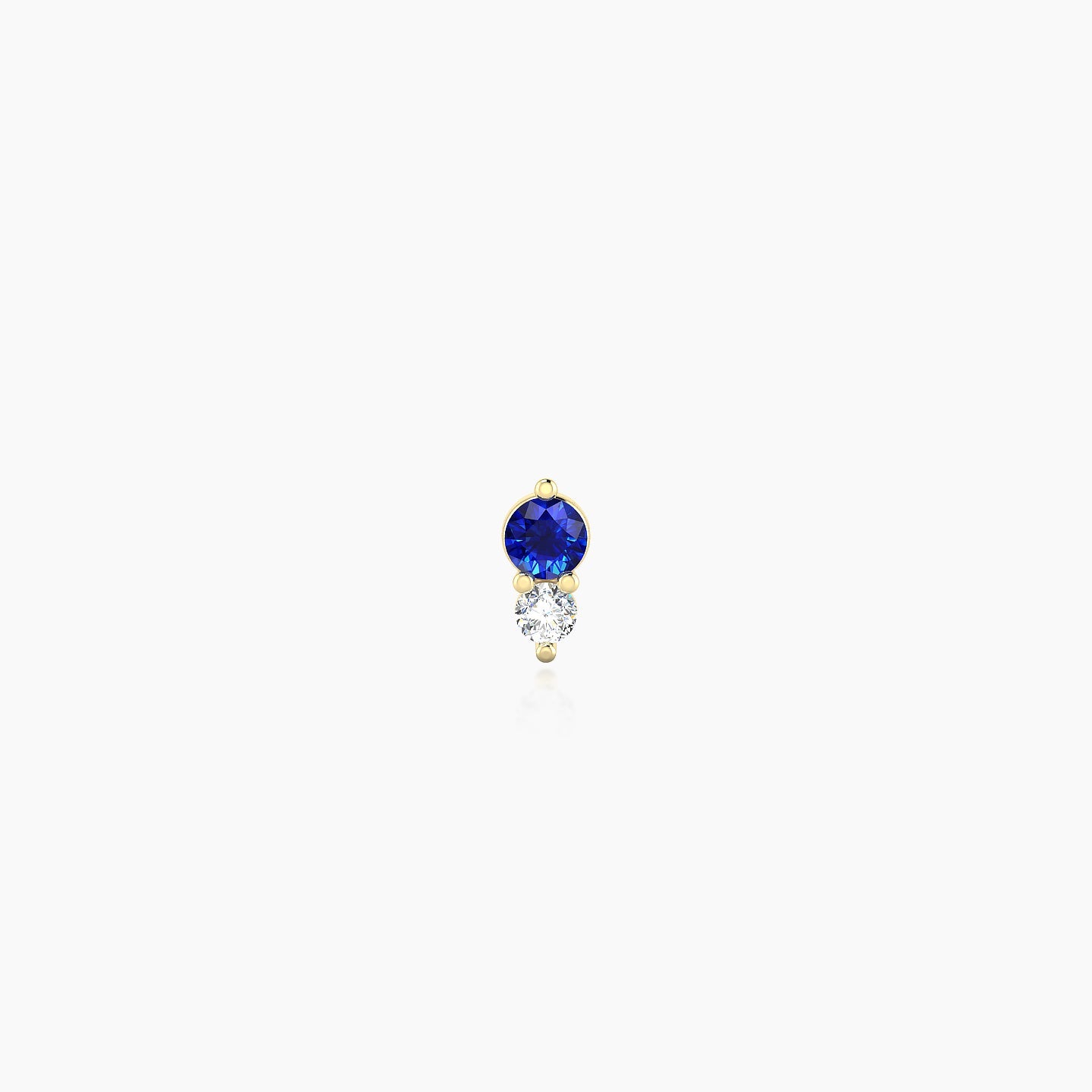 Laetitia | 18k Yellow Gold 6.5 mm 4.5 mm Sapphire & Diamond Piercing