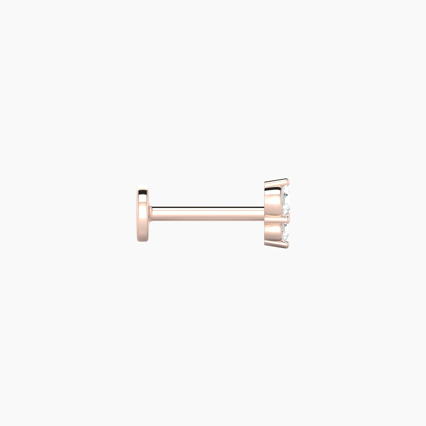 Laetitia | 18k Rose Gold 4.5 mm 6.5 mm Diamond Piercing