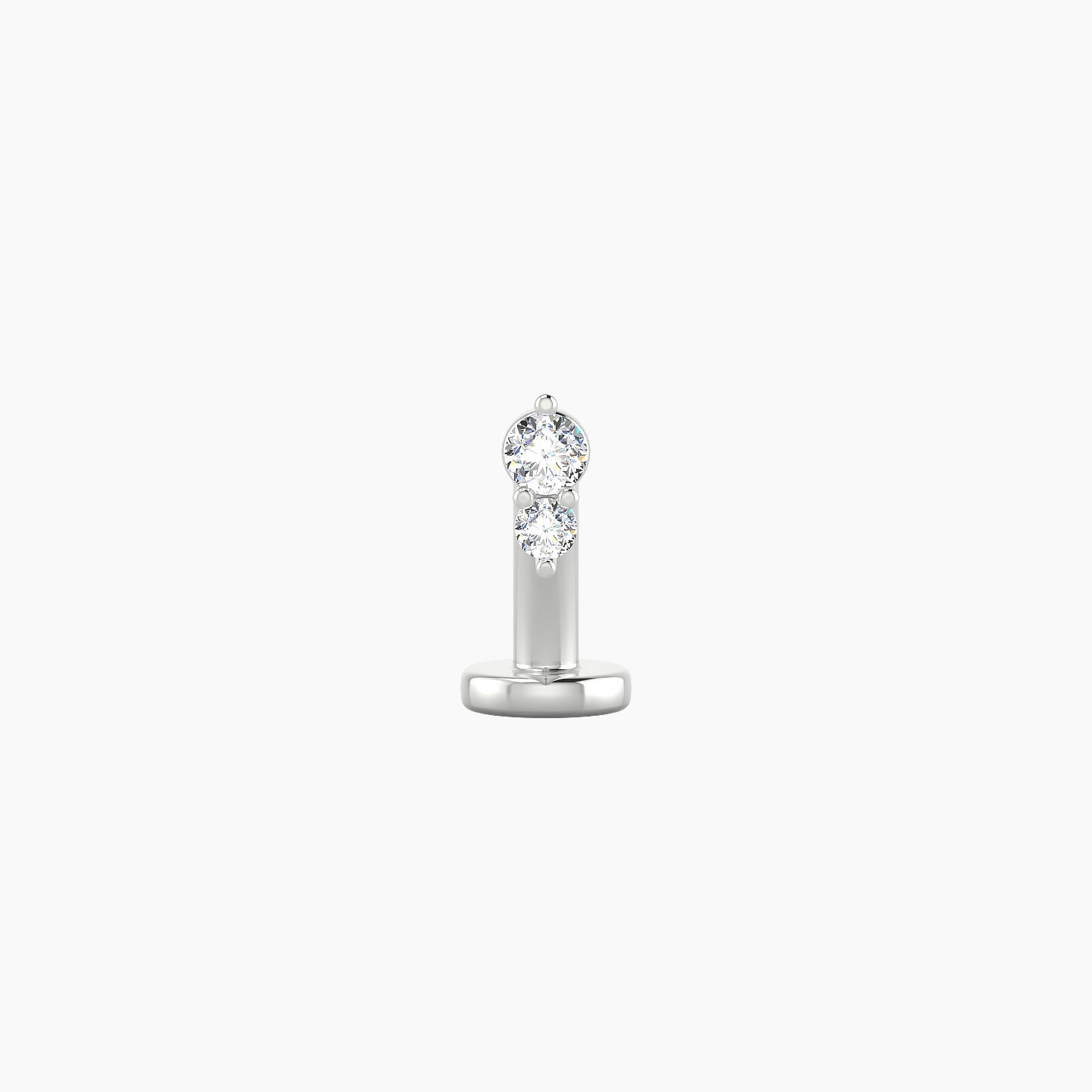 Laetitia | 18k White Gold 4.5 mm 8 mm Diamond Floating Navel Piercing
