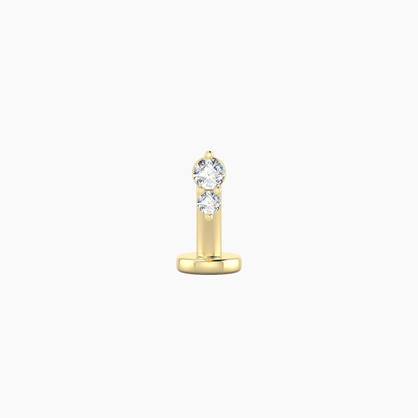 Laetitia | 18k Yellow Gold 4.5 mm 8 mm Diamond Floating Navel Piercing