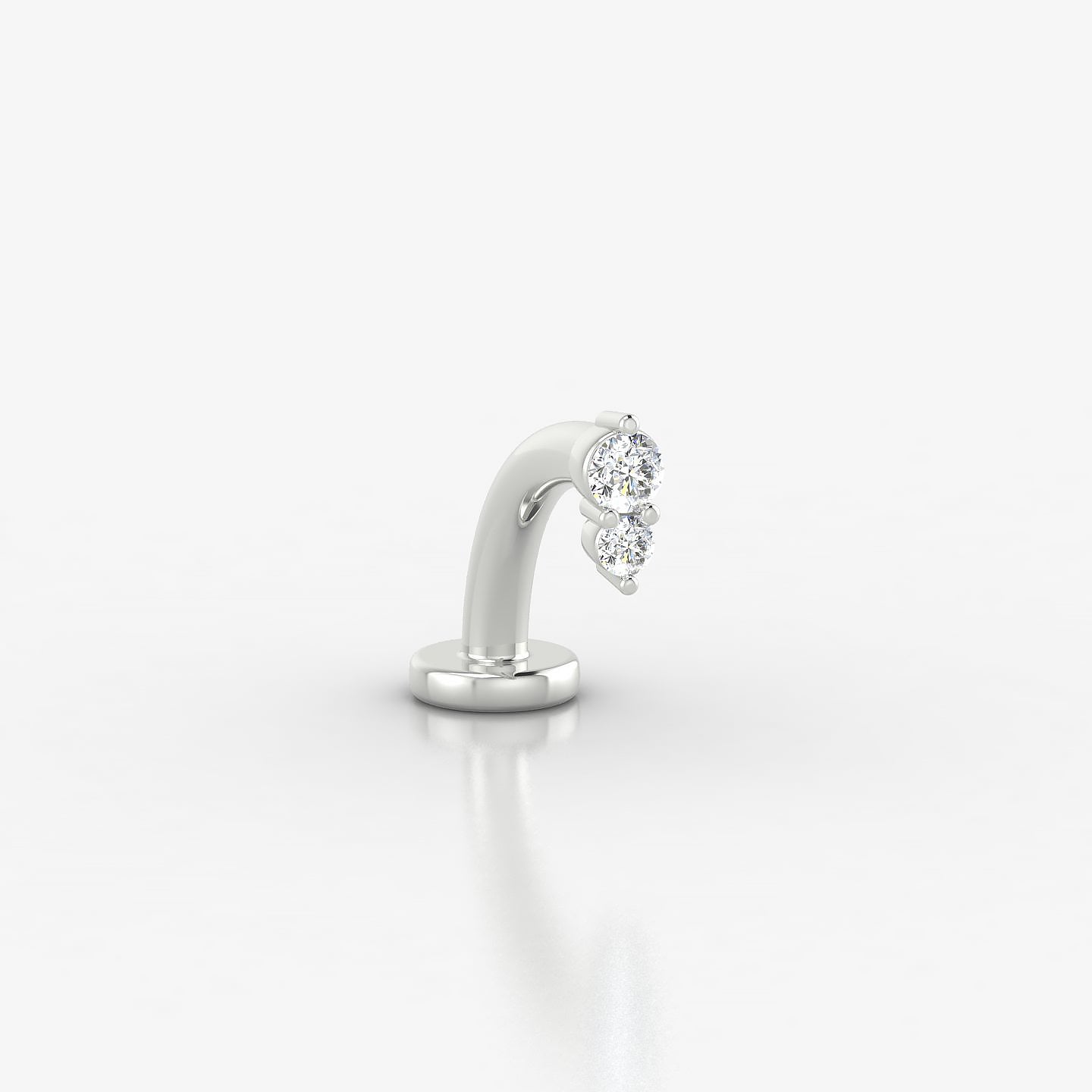 Laetitia | 18k White Gold 4.5 mm 8 mm Diamond Floating Navel Piercing