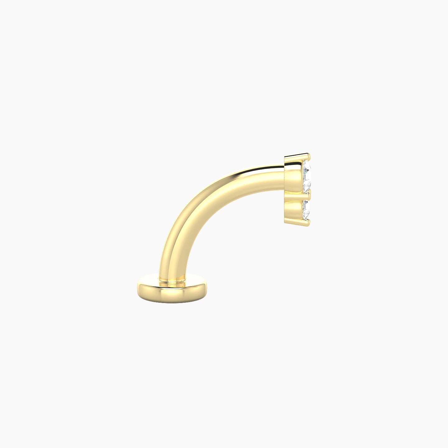 Laetitia | 18k Yellow Gold 4.5 mm 8 mm Diamond Floating Navel Piercing