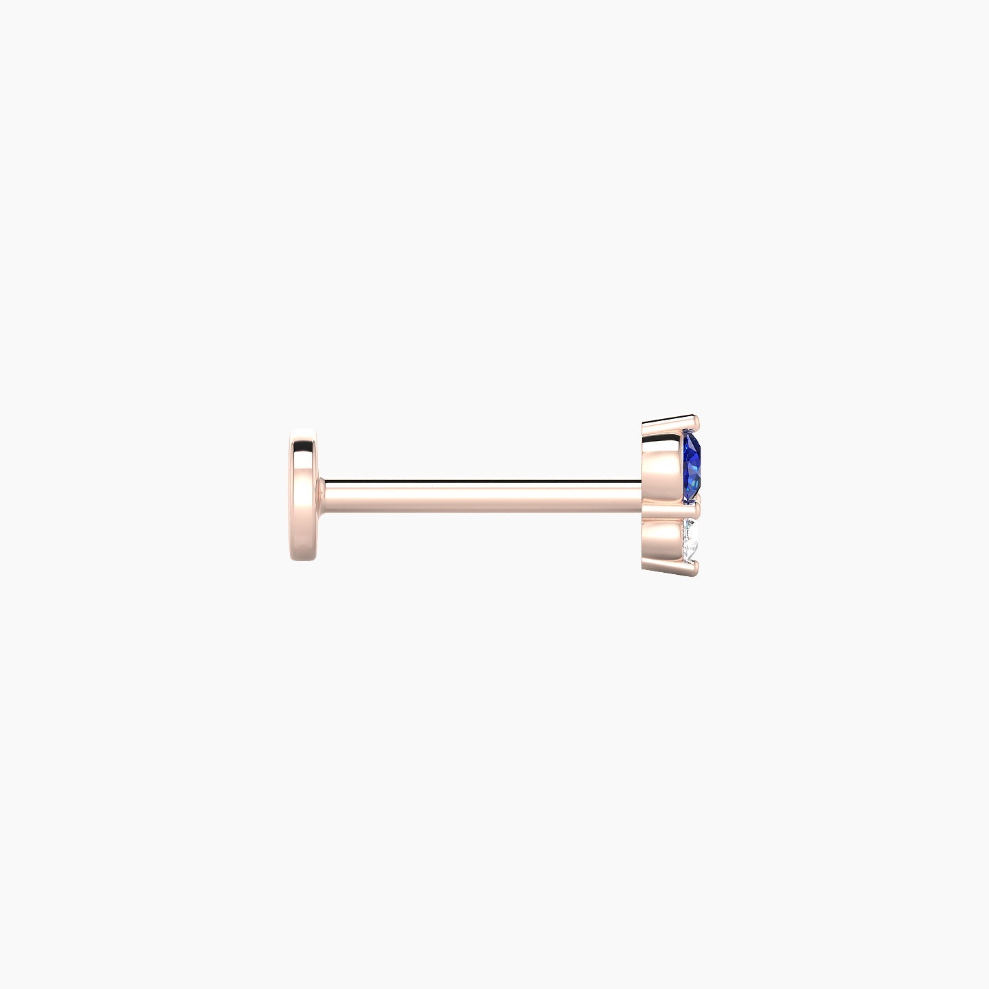 Laetitia | 18k Rose Gold 8 mm 4.5 mm Sapphire & Diamond Piercing