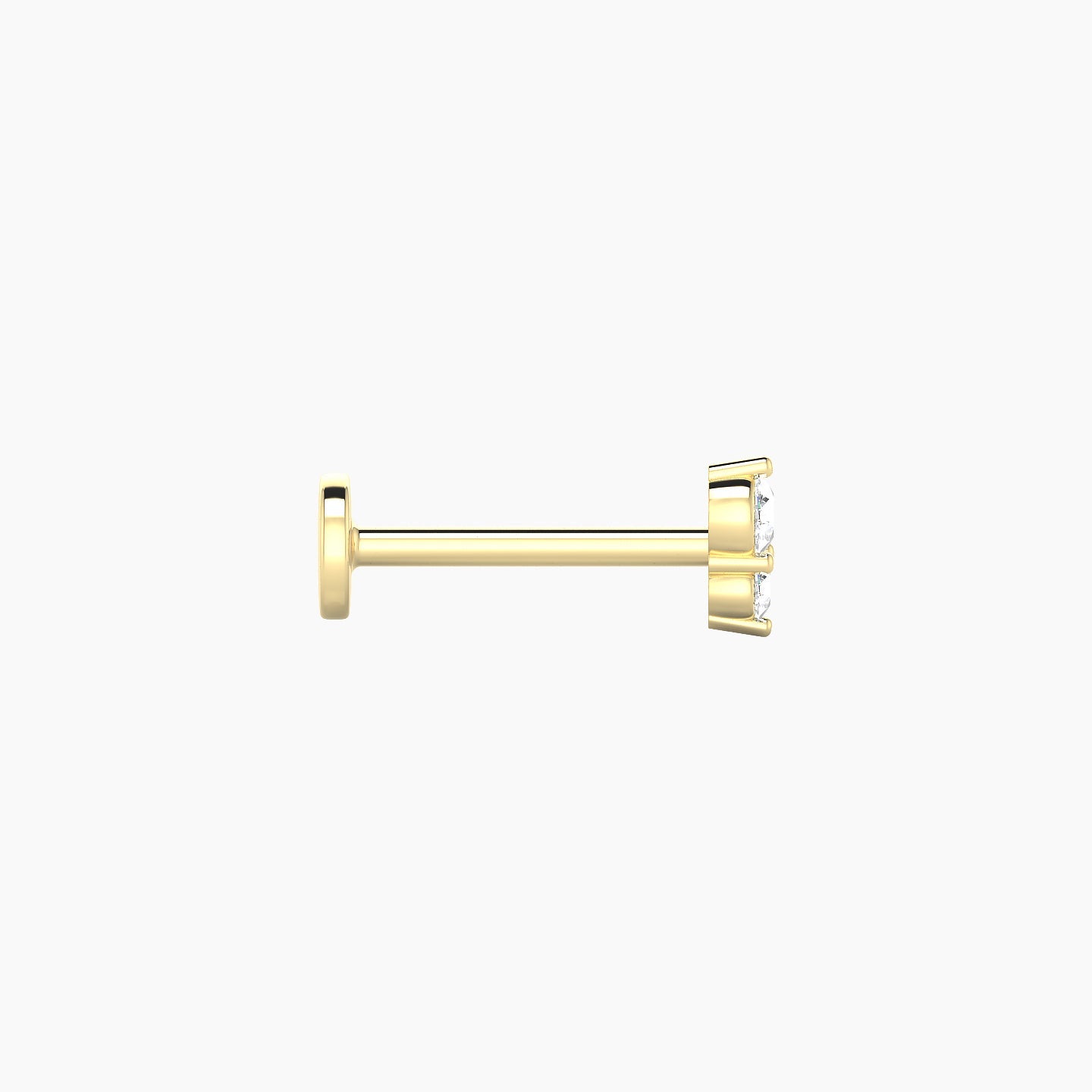 Laetitia | 18k Yellow Gold 4.5 mm 8 mm Diamond Piercing