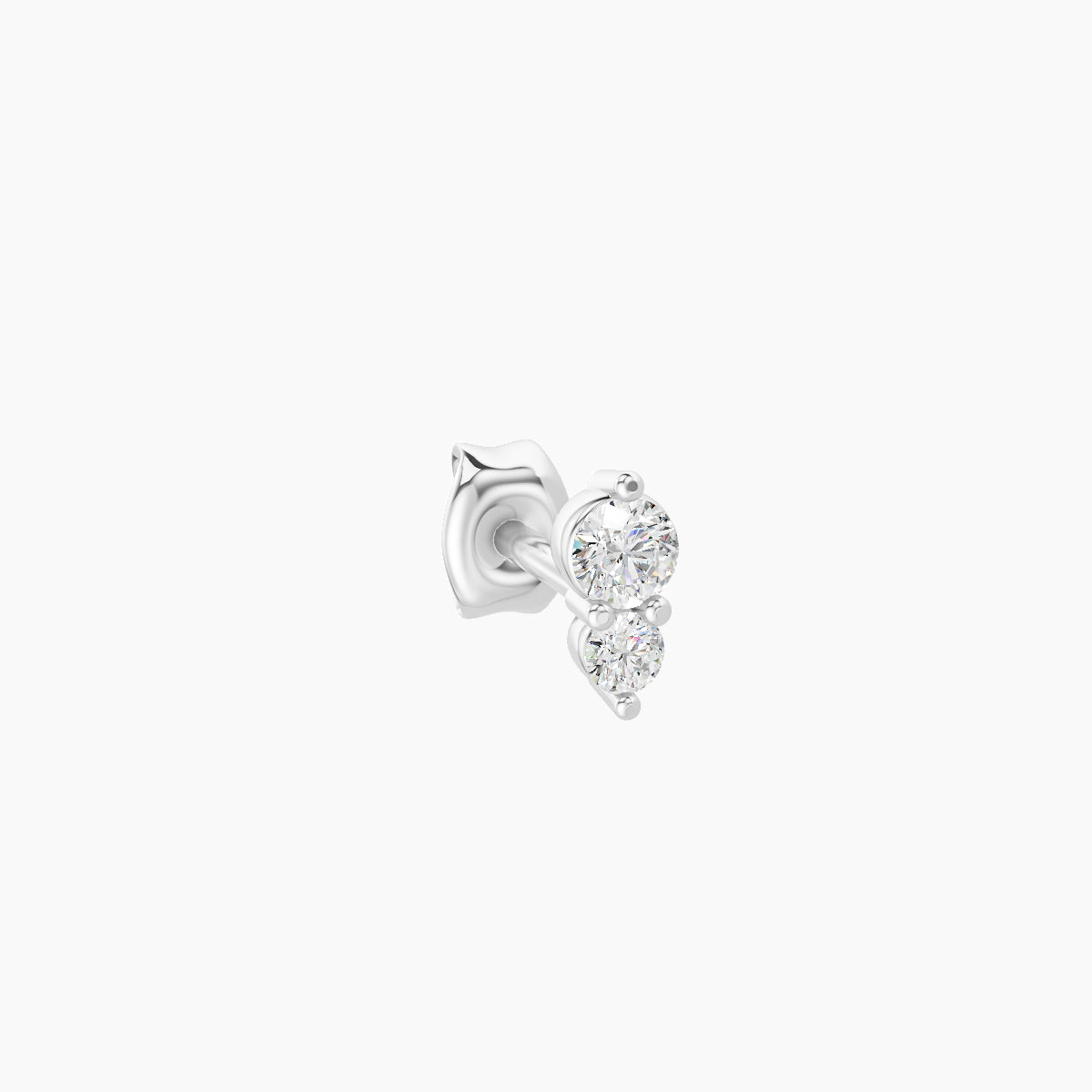 Laetitia | 18k White Gold 4.5 mm Diamond Earring
