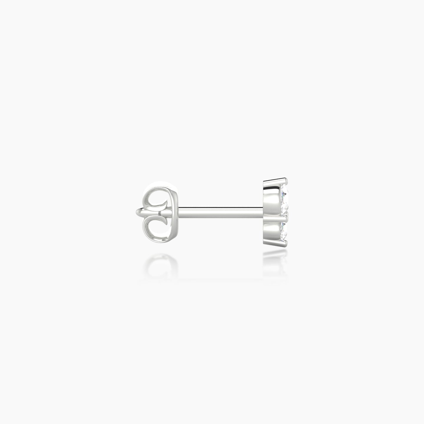 Laetitia | 18k White Gold 4.5 mm Diamond Earring