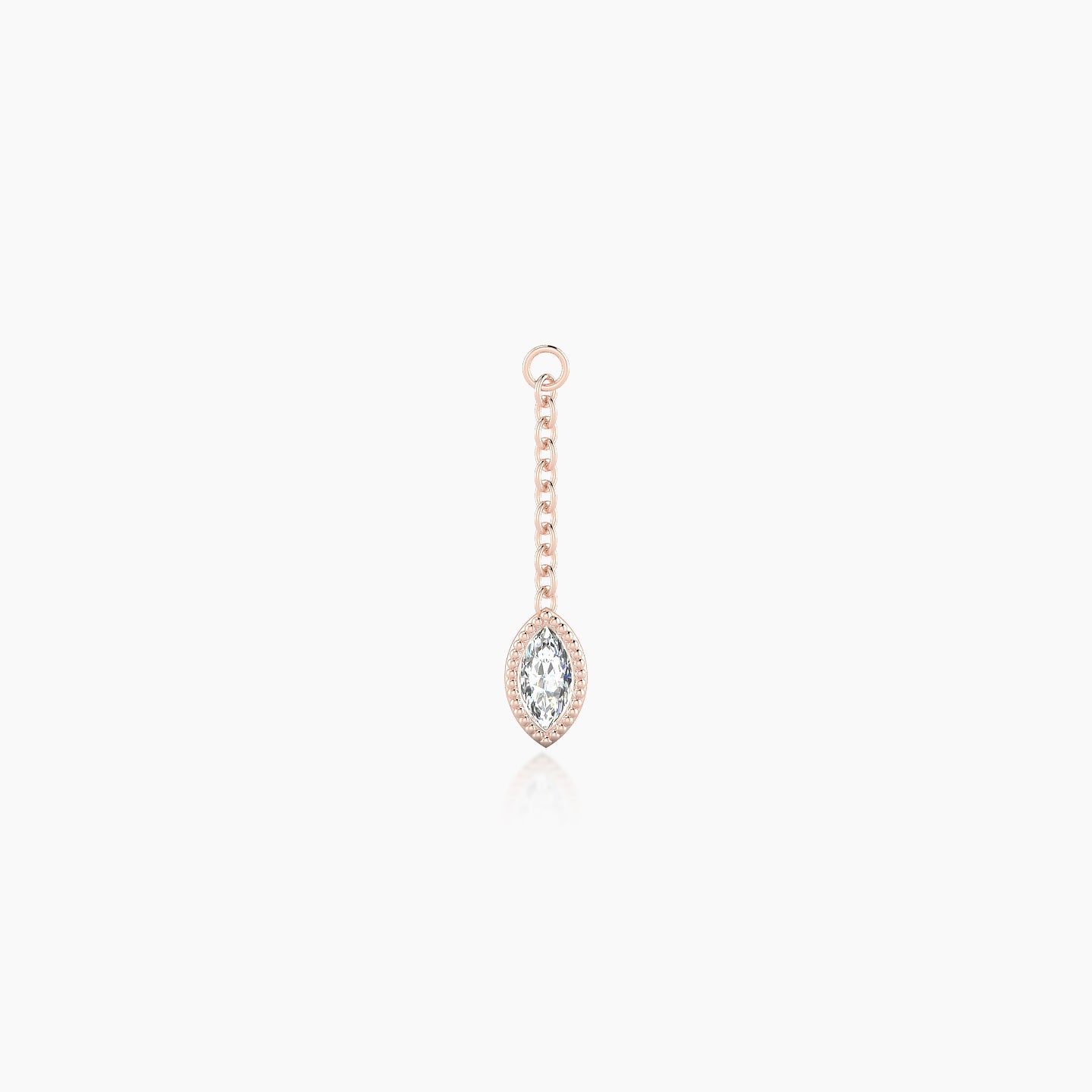 Lalita | 18k Rose Gold 15 mm Marquise Diamond Chain Charm