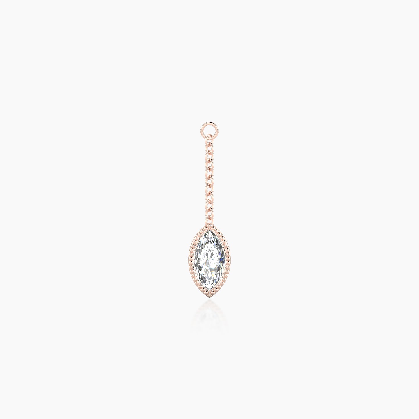 Lalita | 18k Rose Gold 18 mm Marquise Diamond Chain Charm