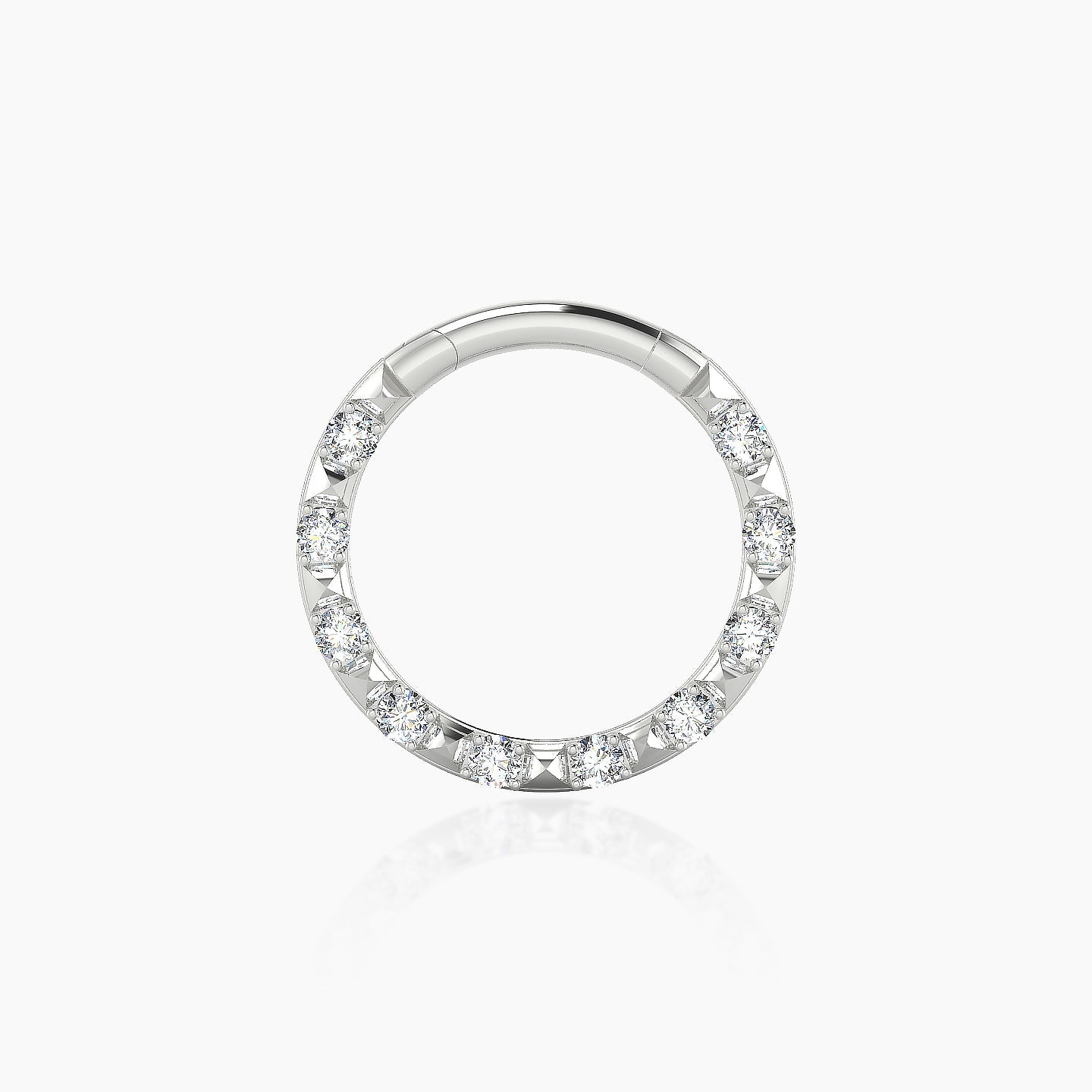 Layana | 18k White Gold 9.5 mm Diamond Daith Piercing