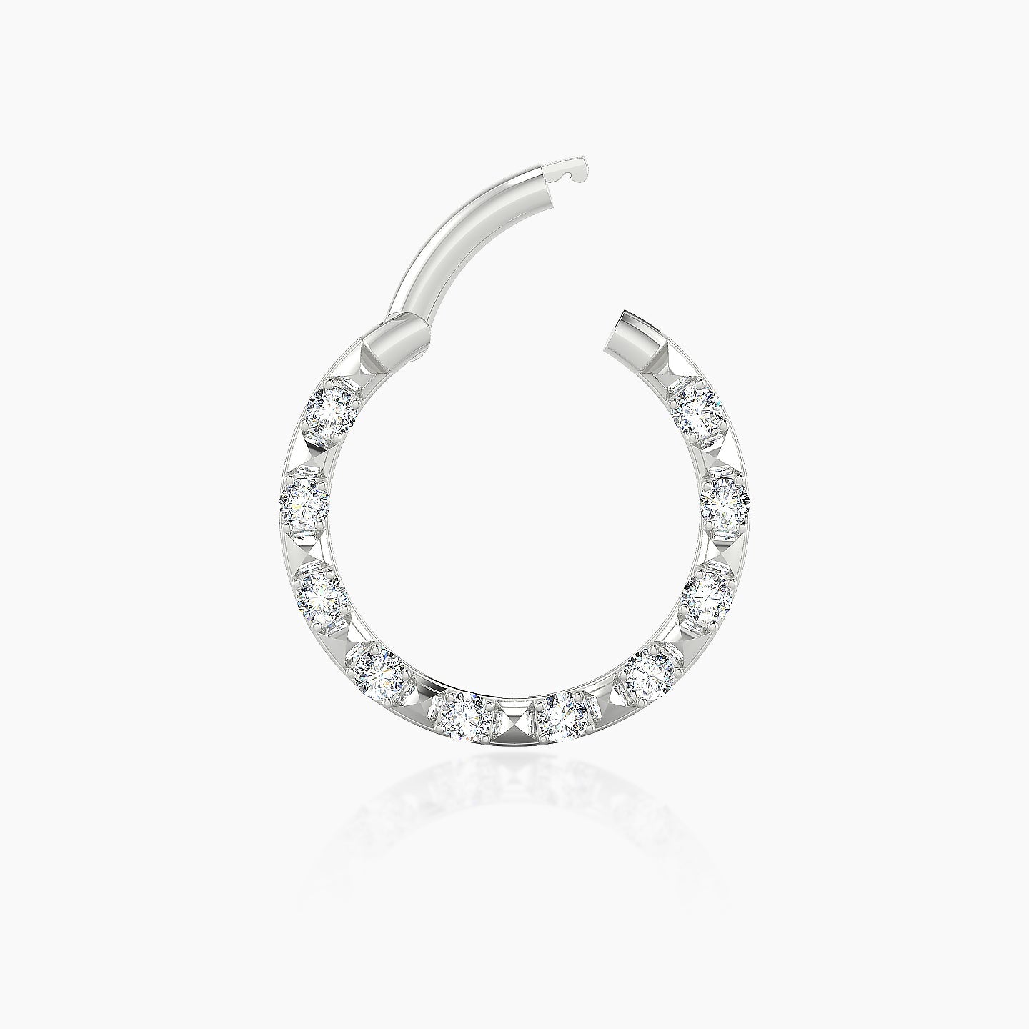 Layana | 18k White Gold 9.5 mm Diamond Daith Piercing