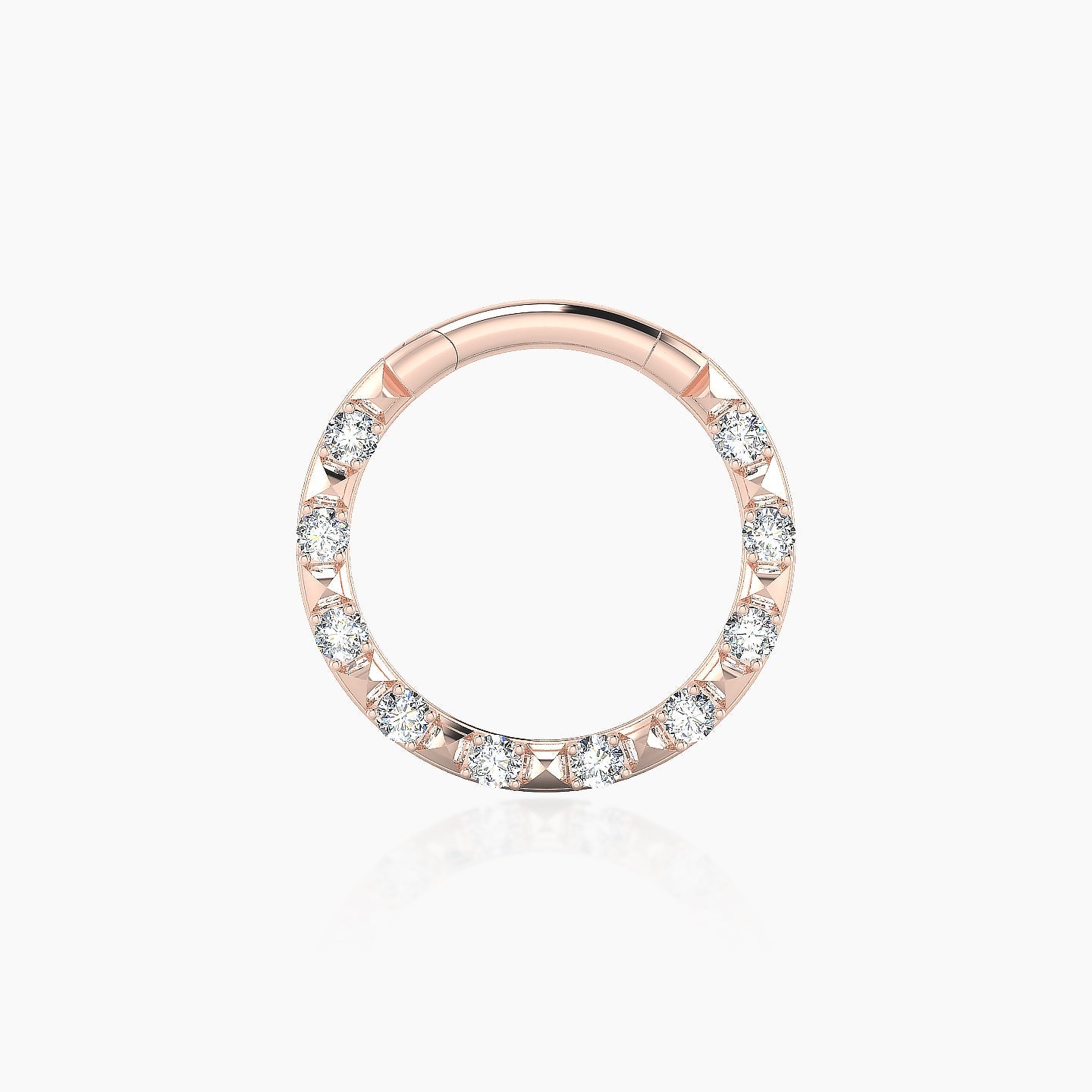 Layana | 18k Rose Gold 9.5 mm Diamond Septum Piercing