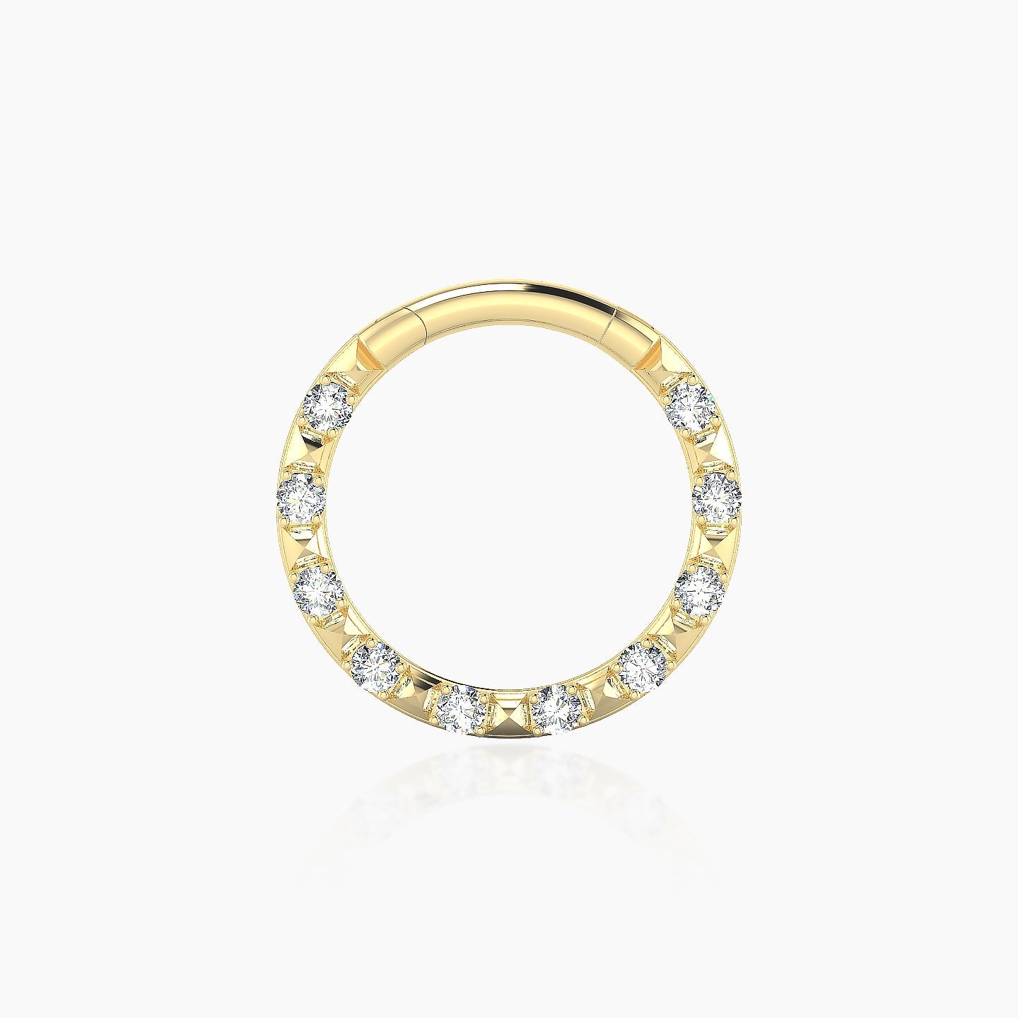 Layana | 18k Yellow Gold 9.5 mm Diamond Septum Piercing