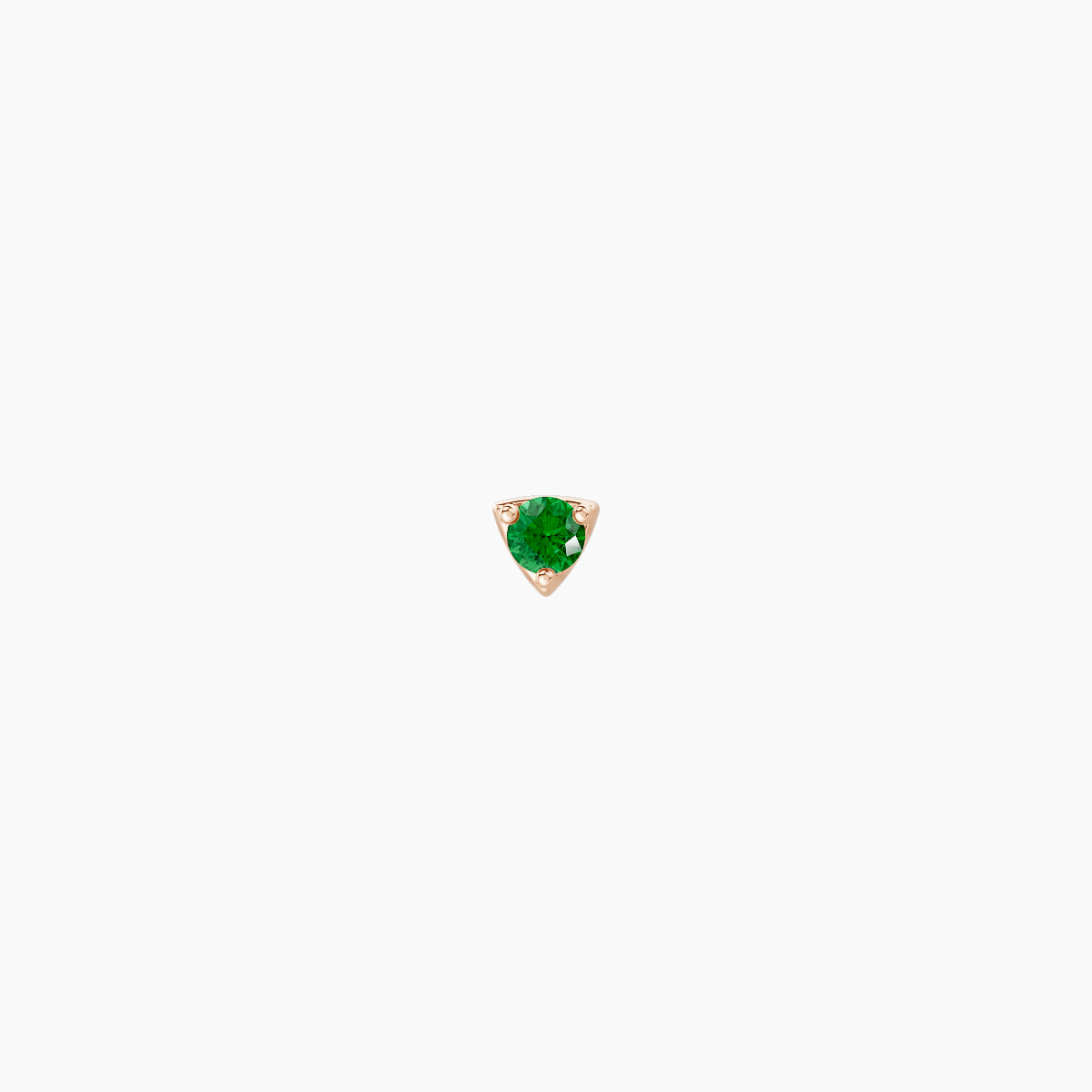 Leda | 18k Rose Gold 5 mm 2 mm Round Emerald Piercing