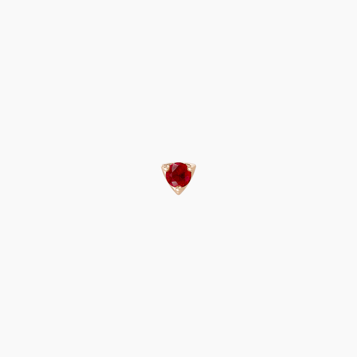 Leda | 18k Rose Gold 5 mm 2 mm Round Ruby Piercing