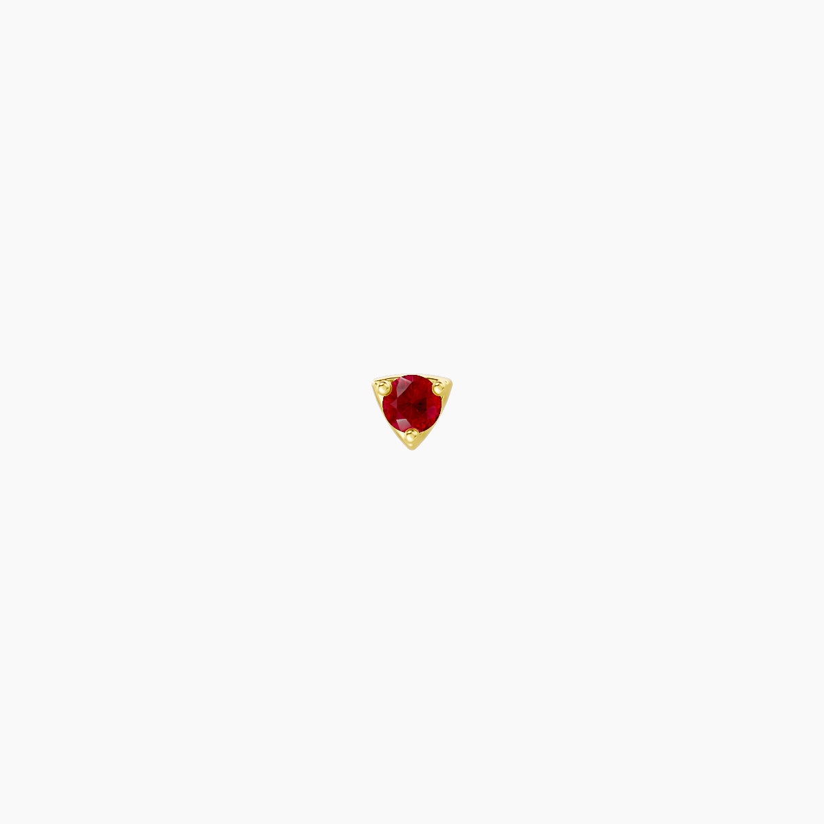 Leda | 18k Yellow Gold 5 mm 2 mm Round Ruby Piercing